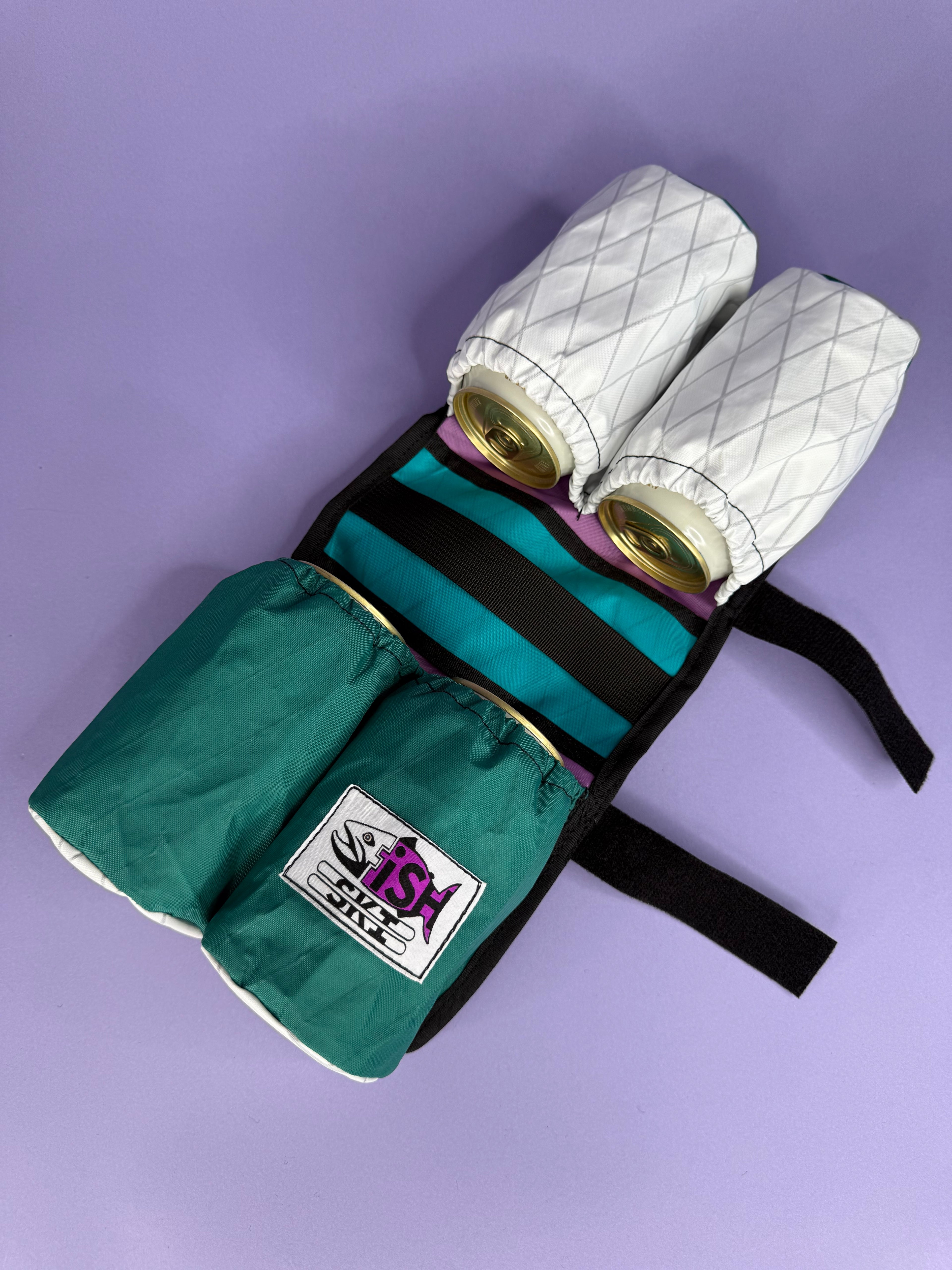 Green/White 4-Pack Beverage Carrier