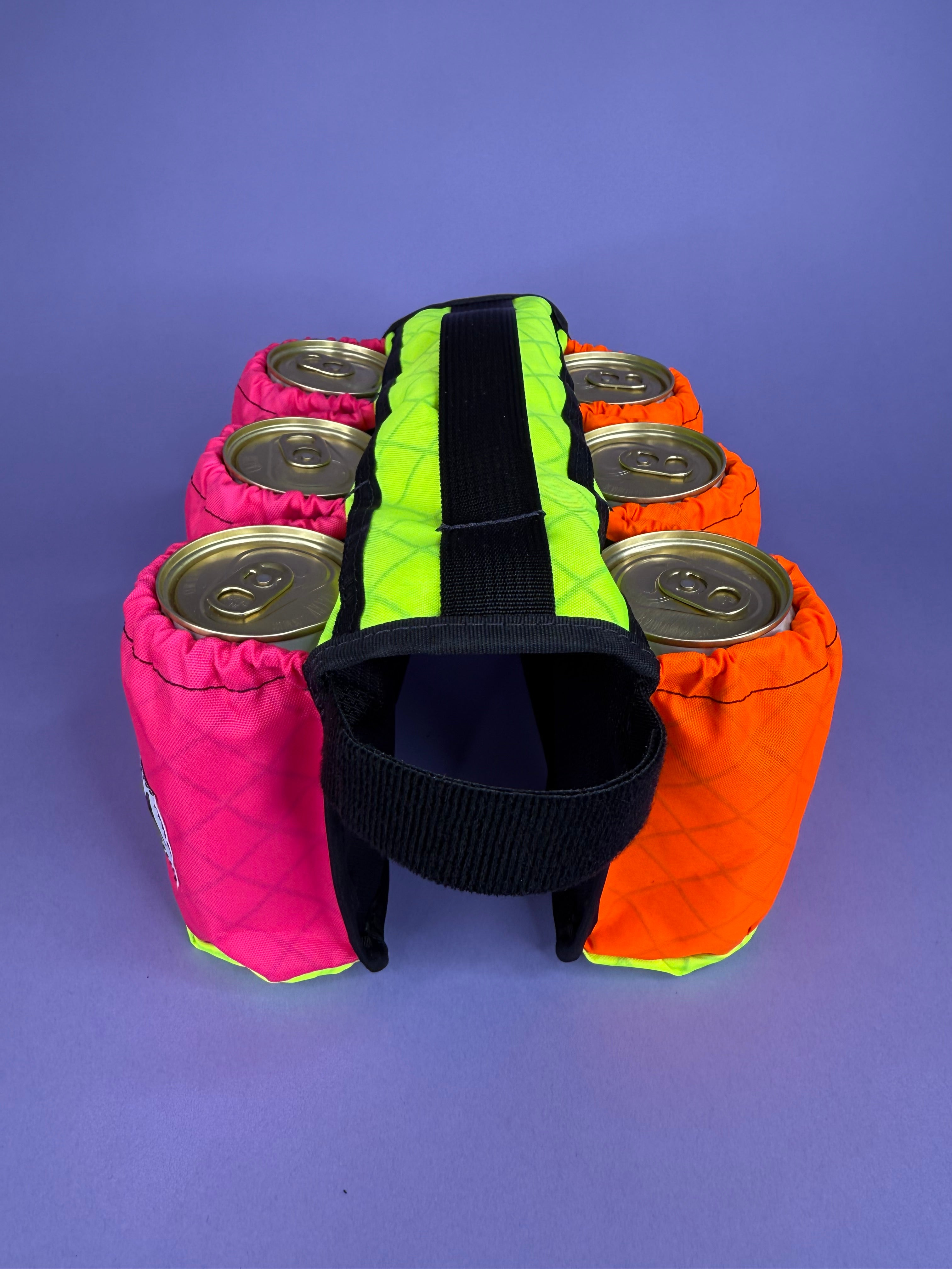 Pink/Orange 6-Pack Beverage Carrier