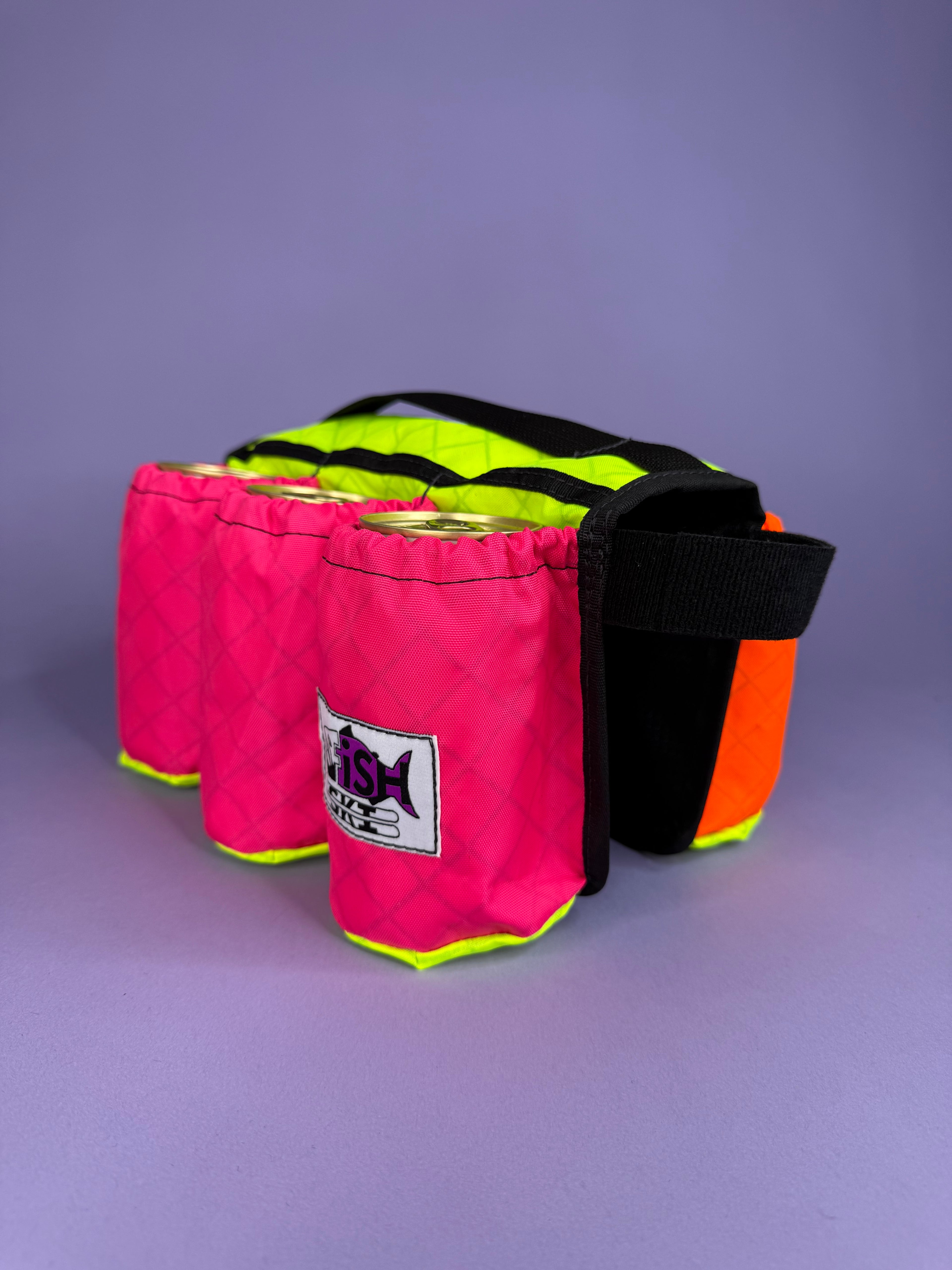 Pink/Orange 6-Pack Beverage Carrier