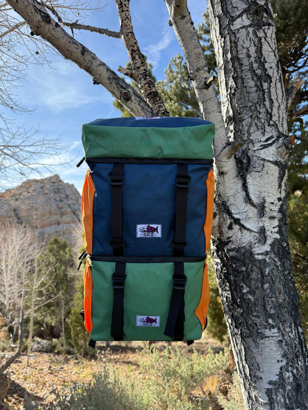 Blue/Green Backpack Pannier