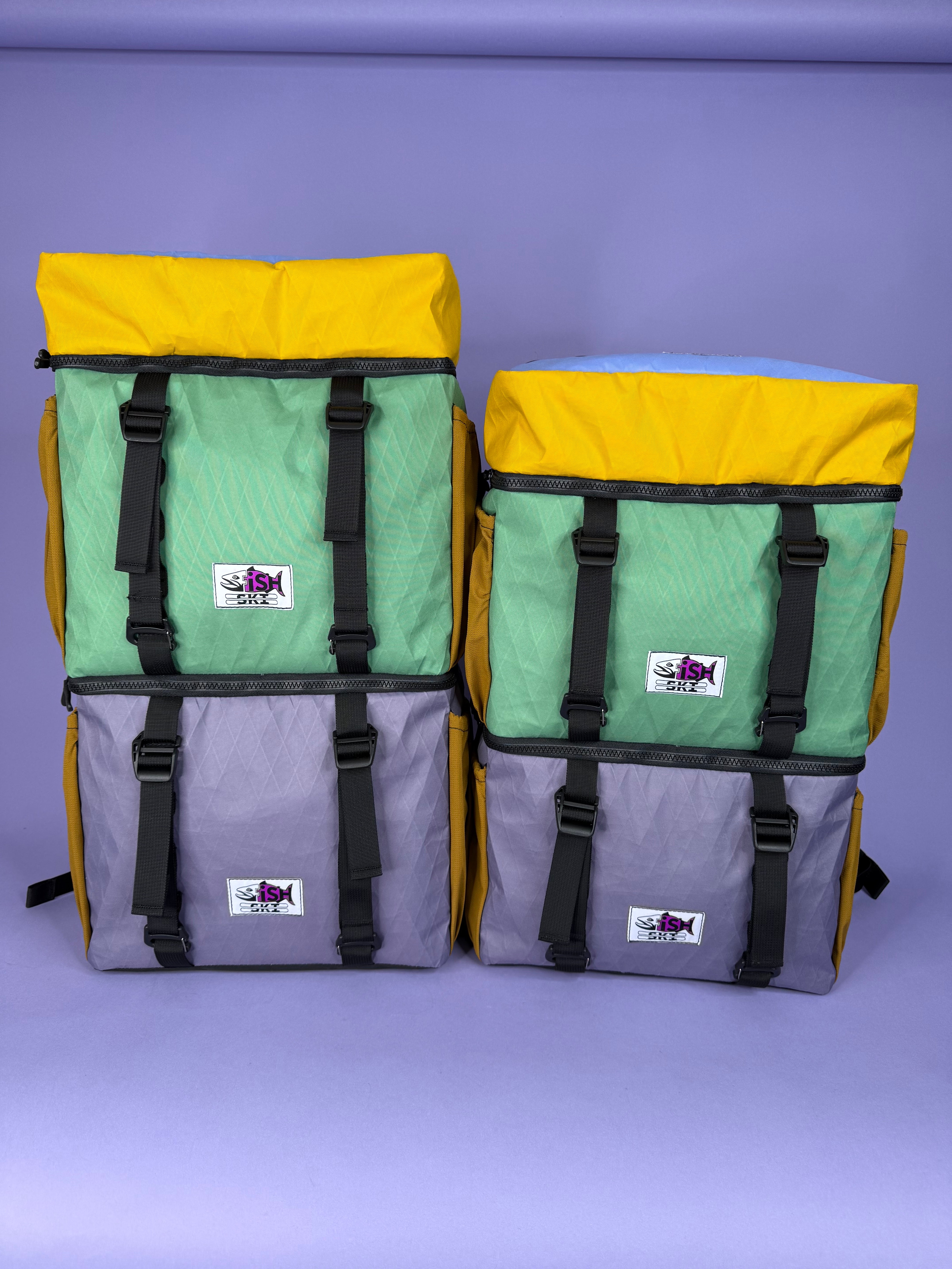 Green/Purple Backpack Pannier – Fish-Ski