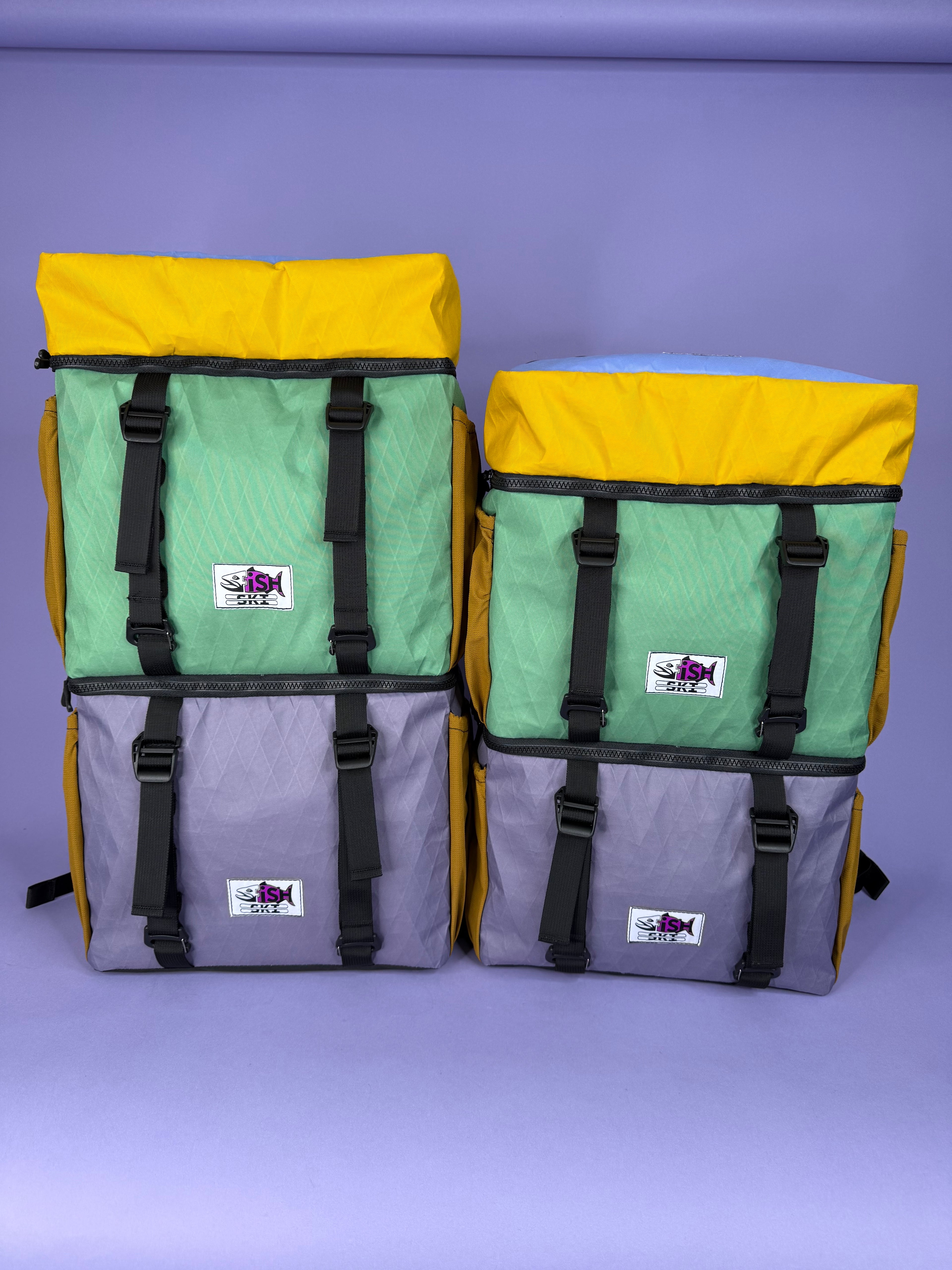 Green/Purple Backpack Pannier
