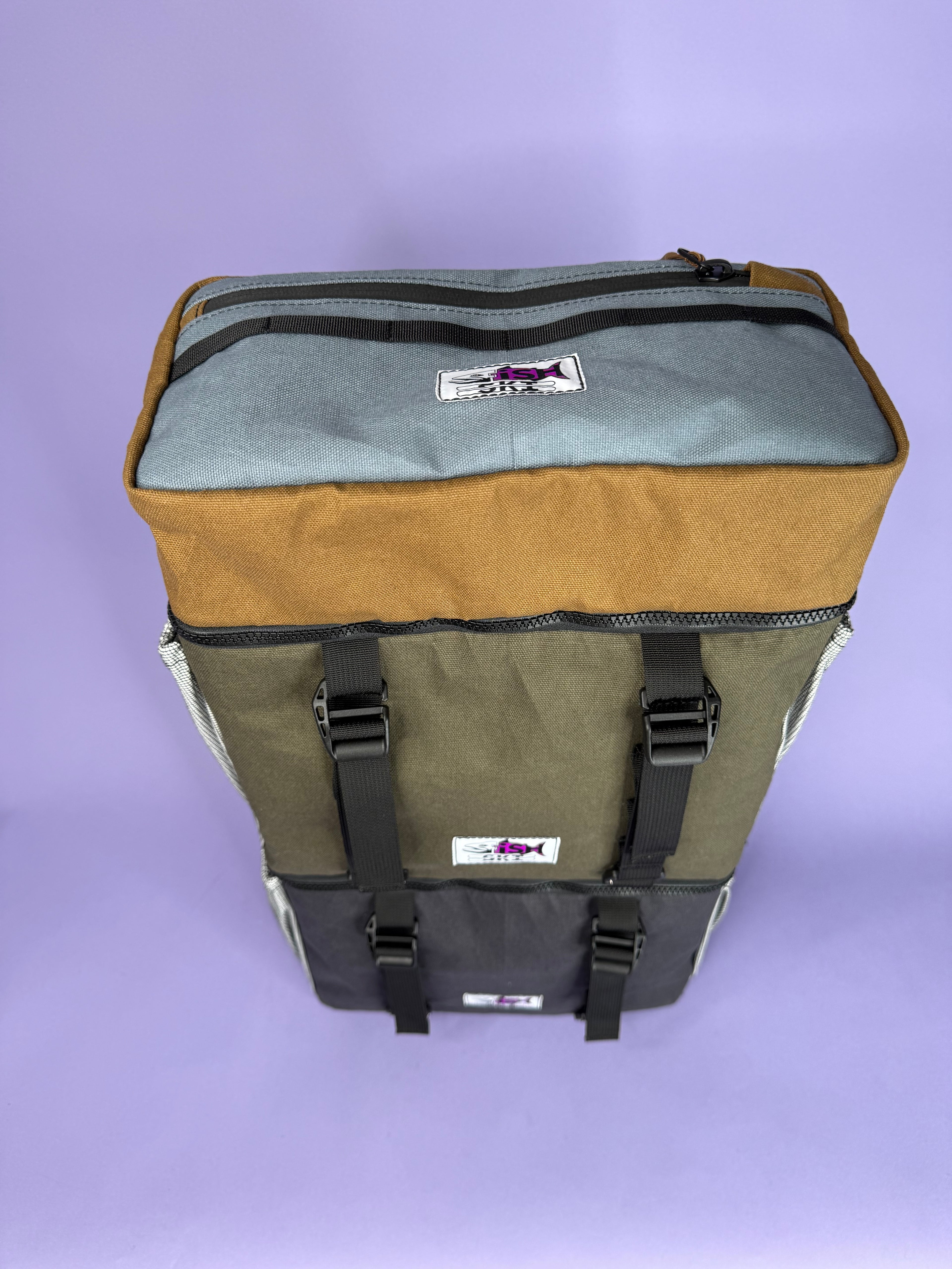 Black & Green Backpack Pannier