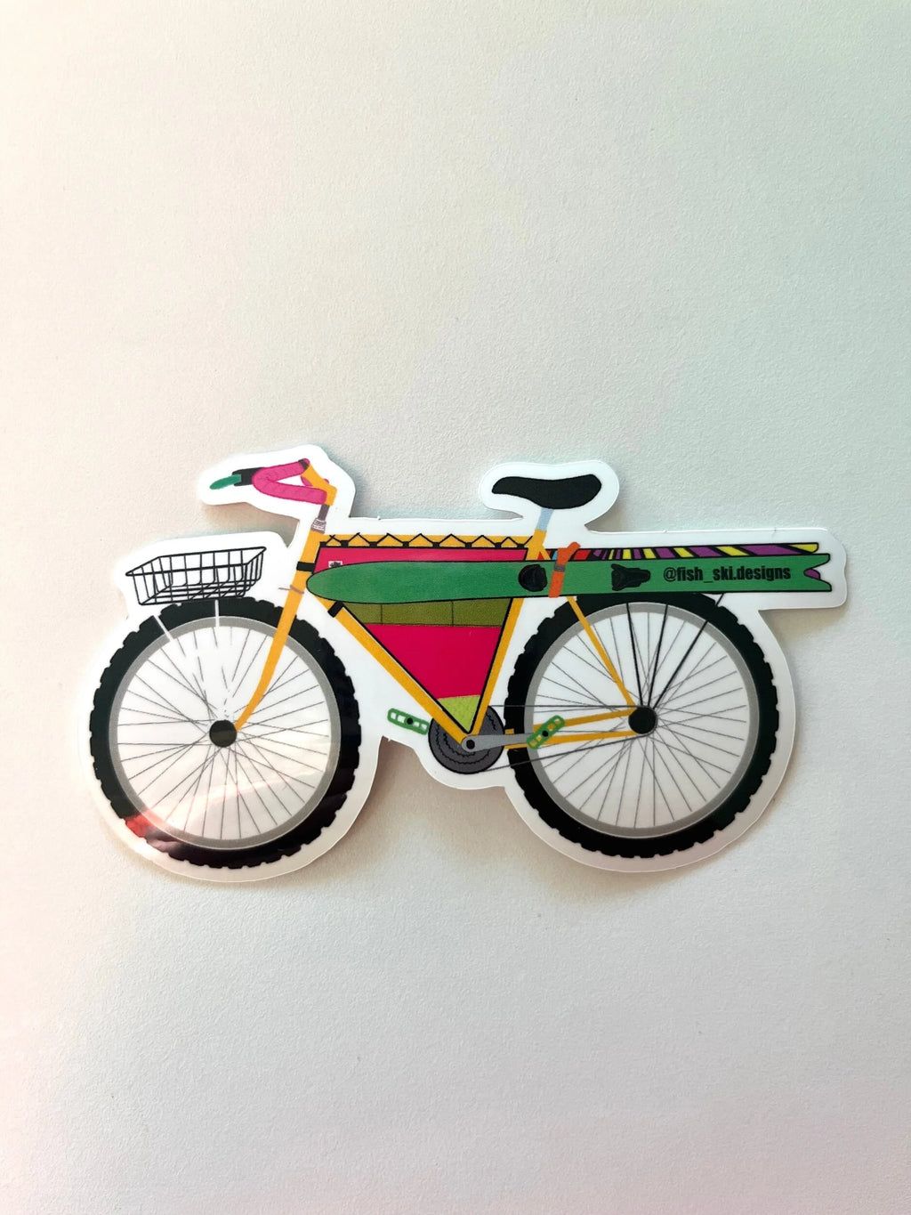 Yellow bike sticker