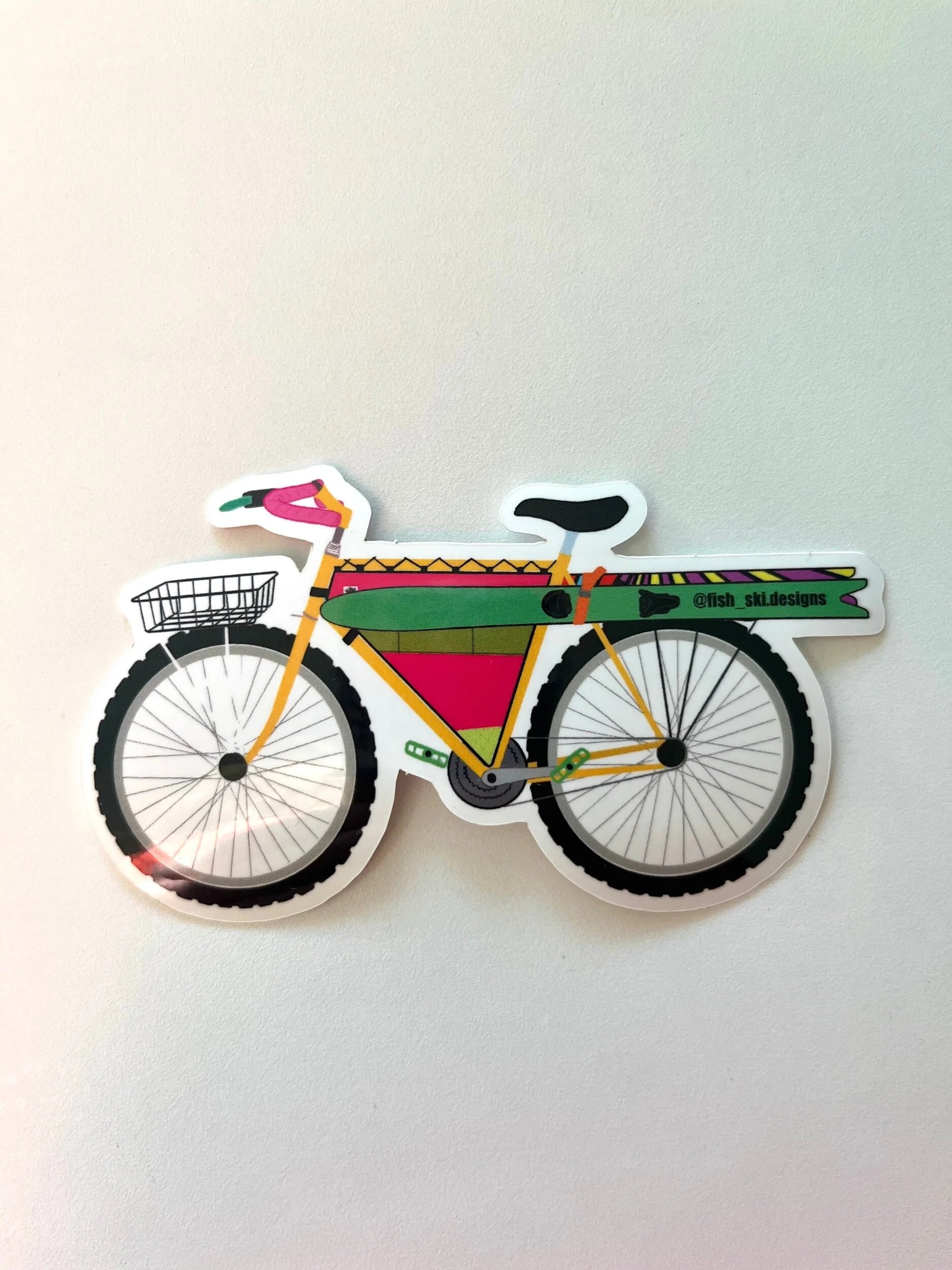 Yellow bike sticker