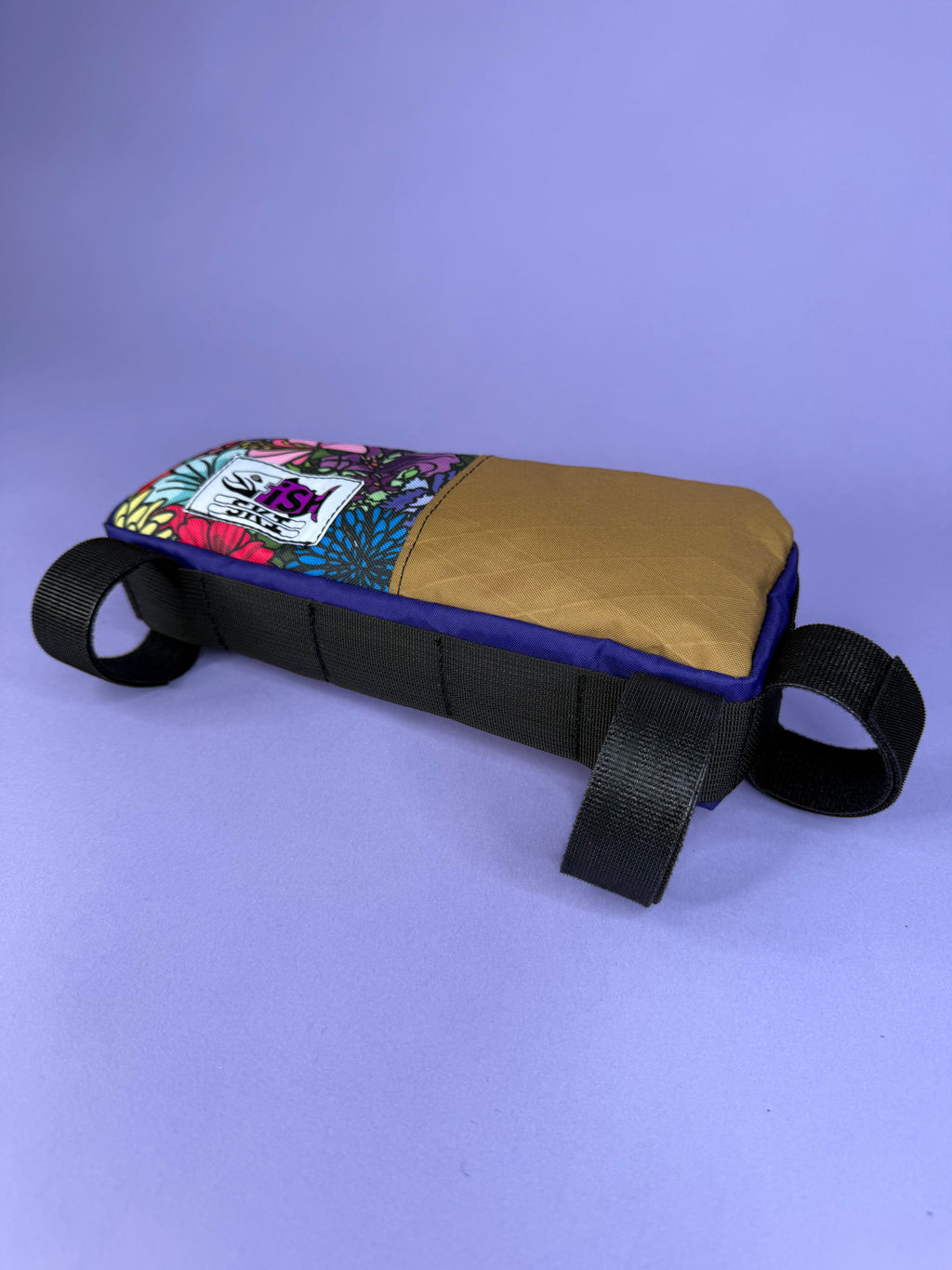 Brown/Floral Top Tube Bag