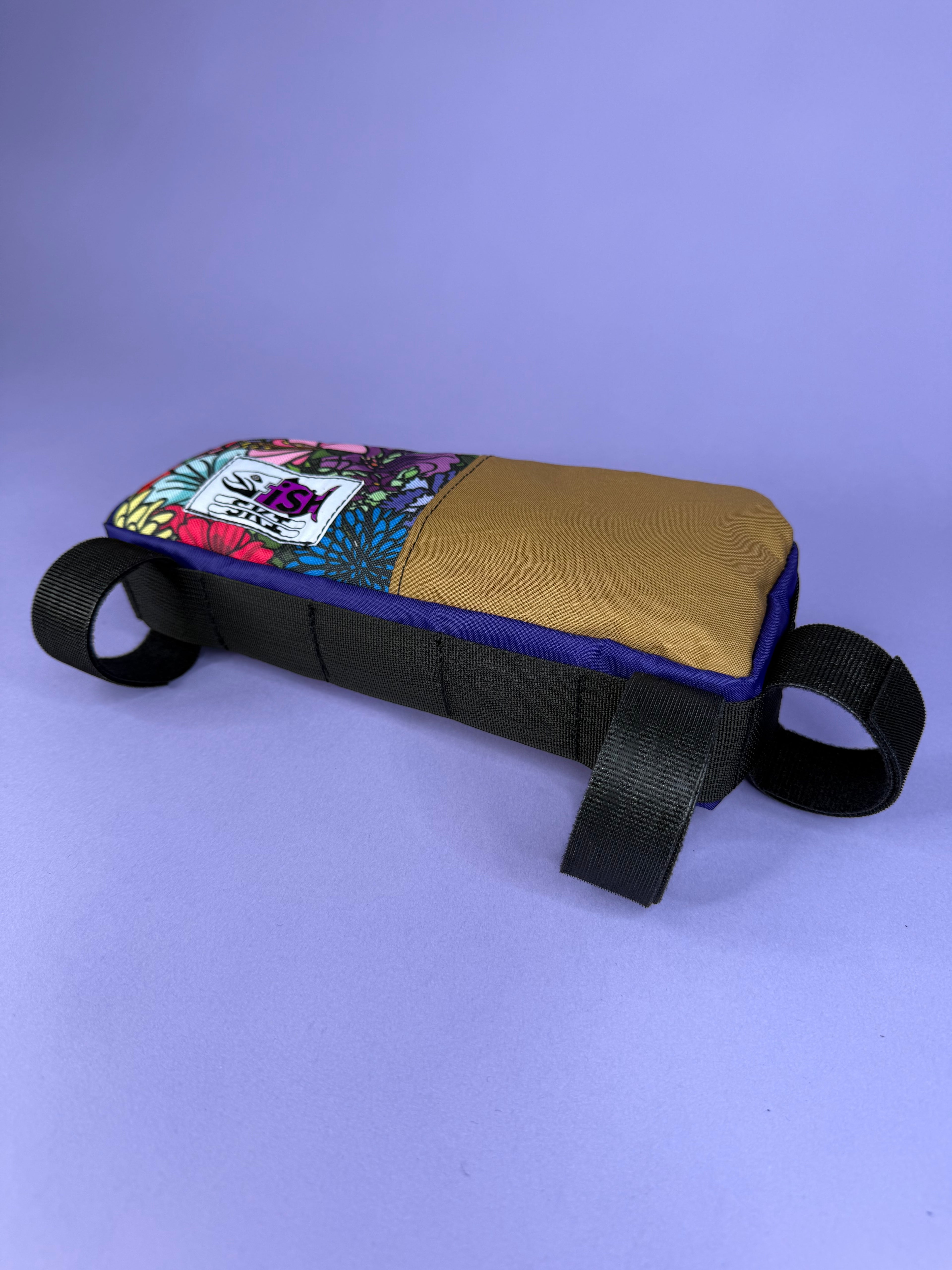 Brown/Floral Top Tube Bag
