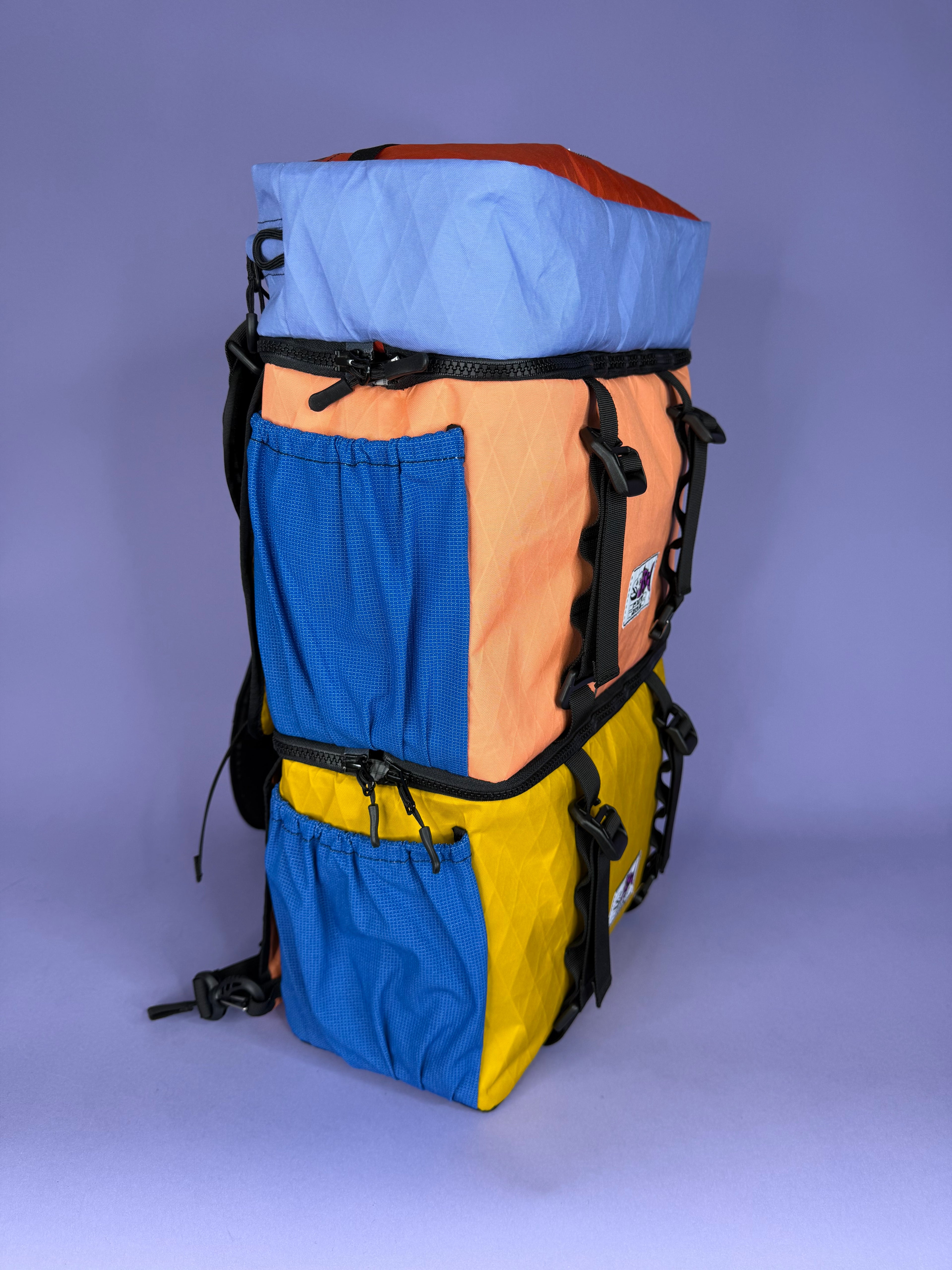 Coral/Goldenrod Backpack Pannier