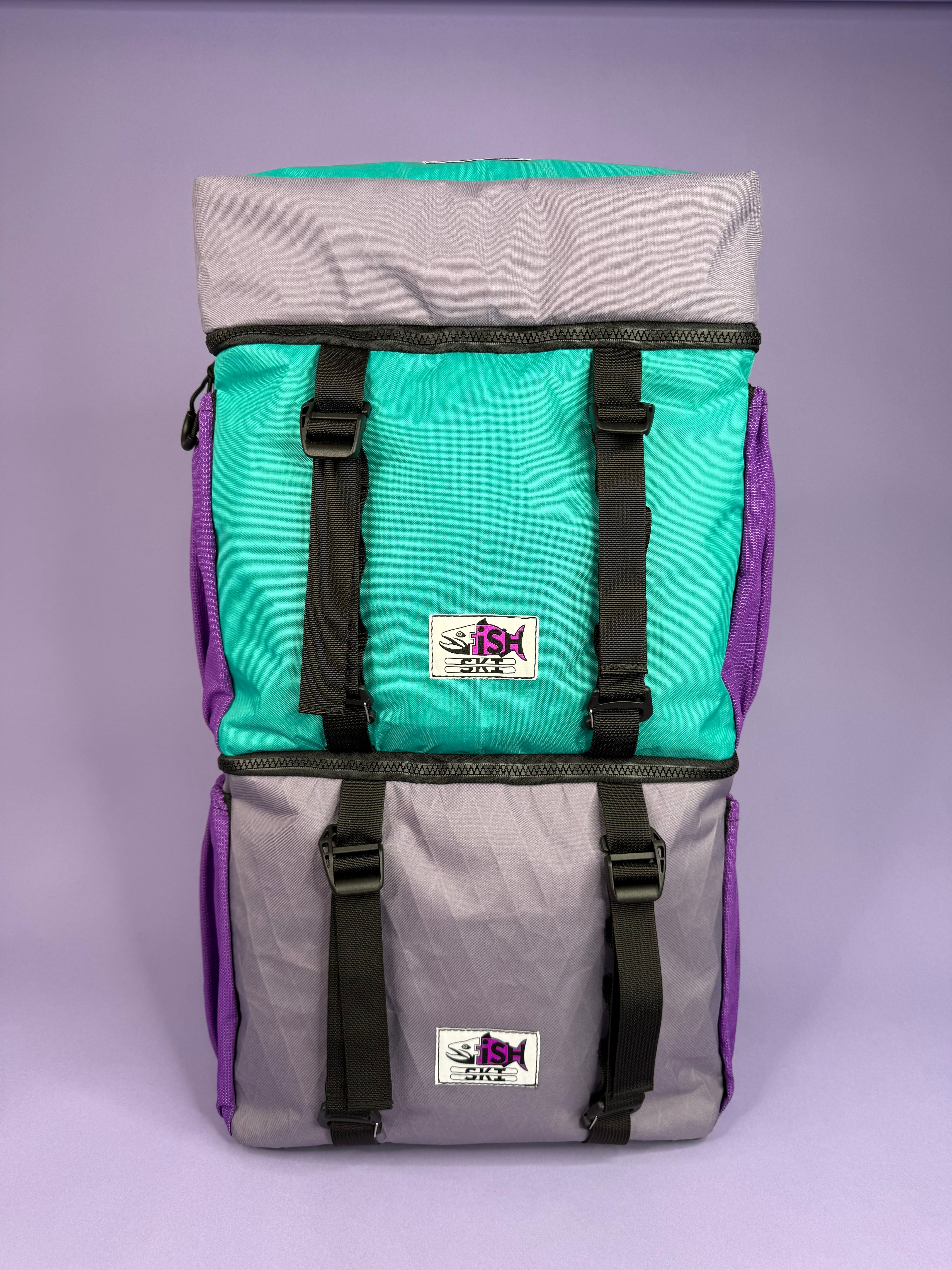 Purple/Teal Backpack Pannier