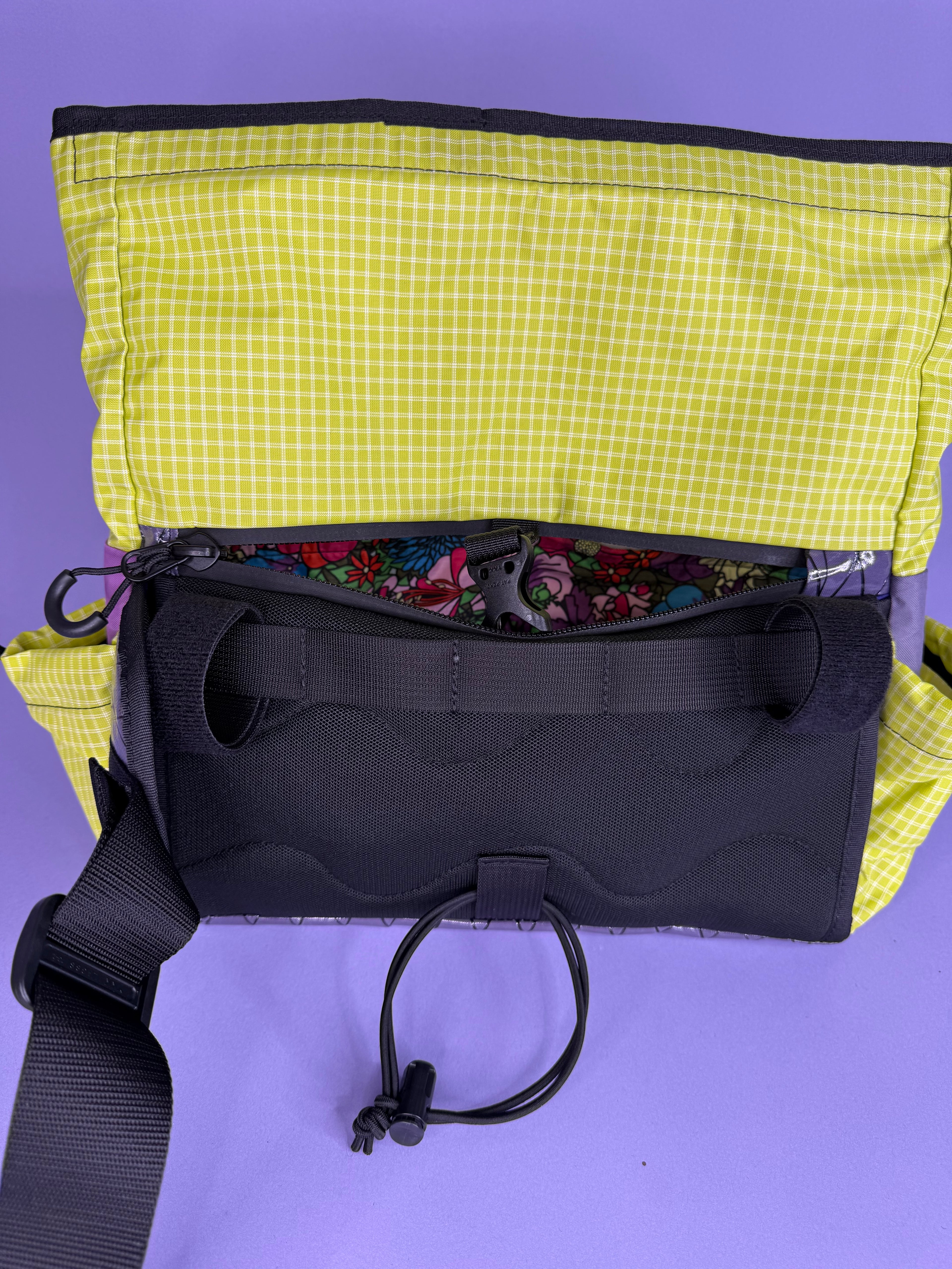 Purple Patchwork Fanny pack/ Handlebar bag