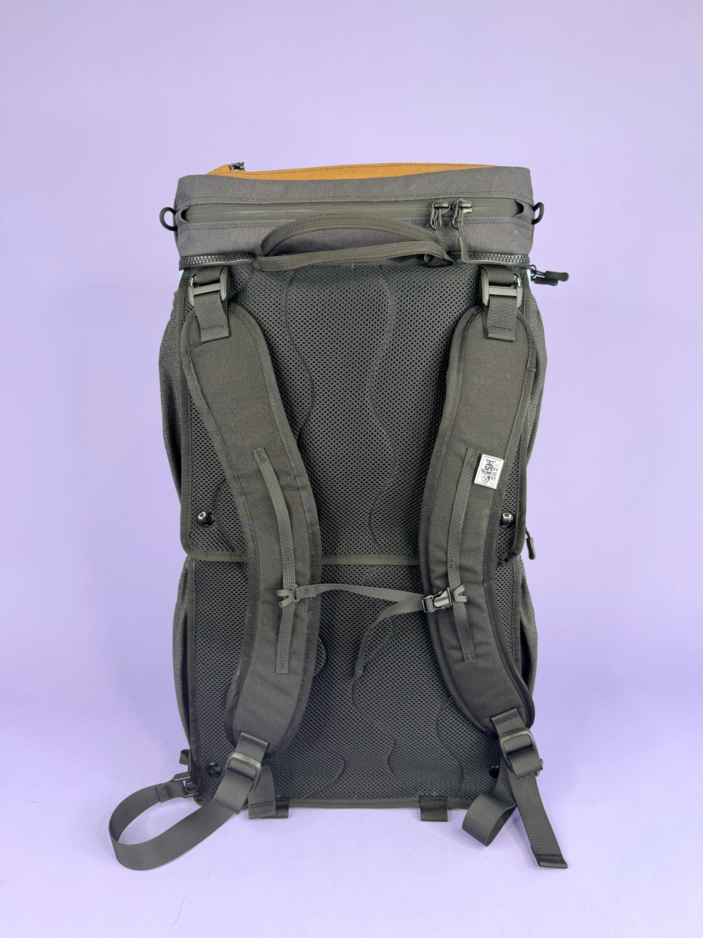 Grey/Blue Canvas Backpack Pannier
