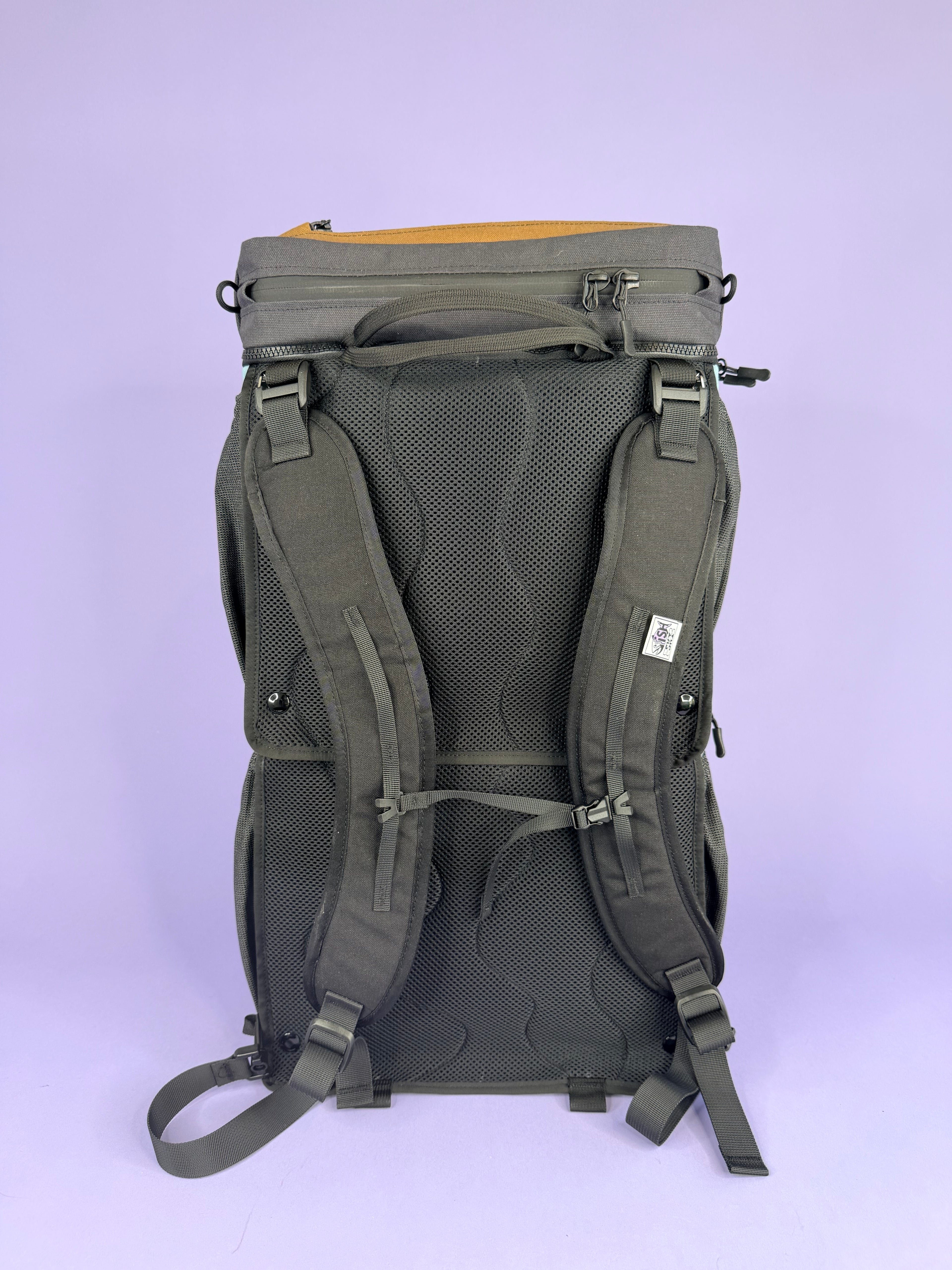 Grey/Blue Canvas Backpack Pannier