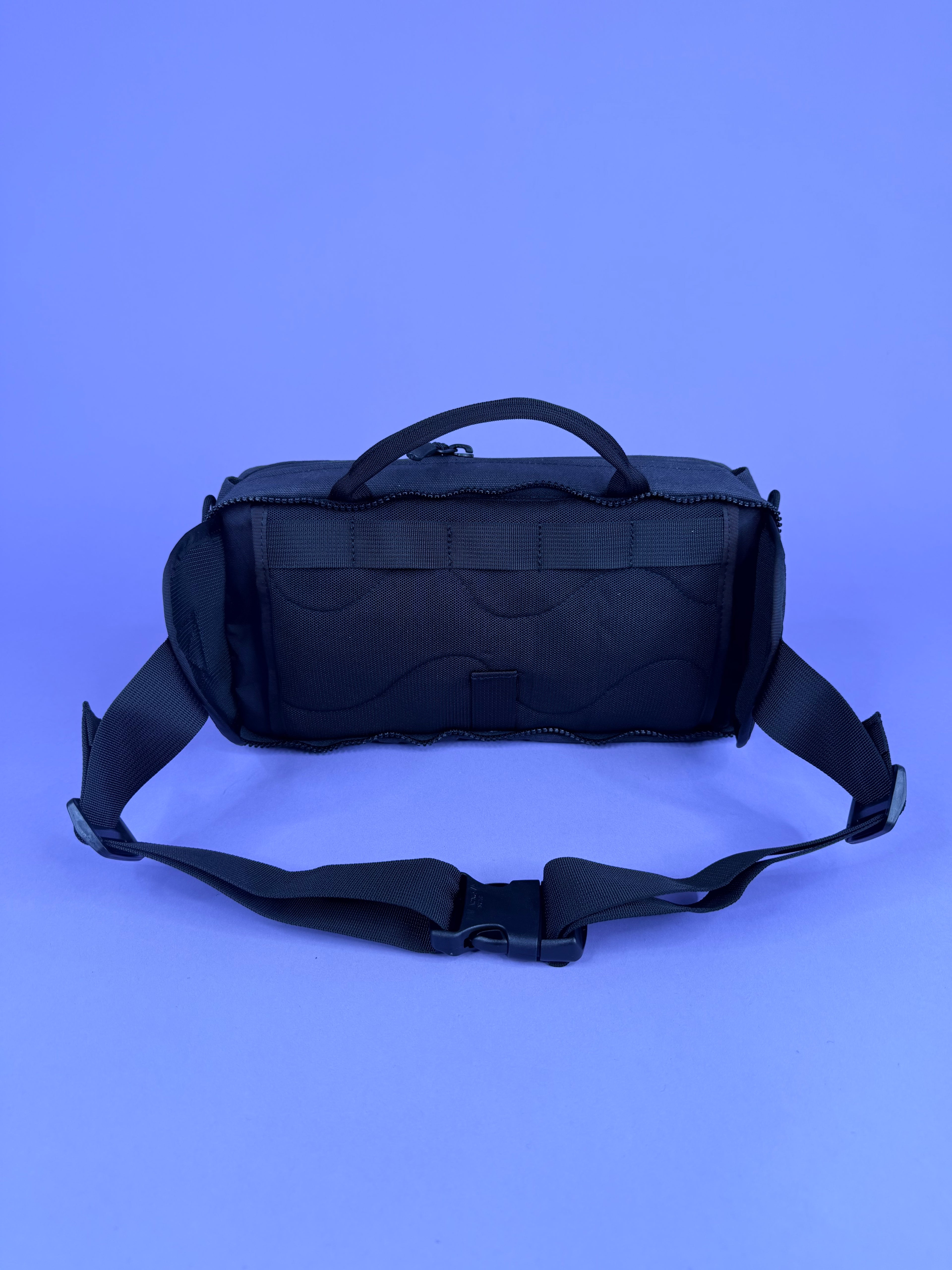 Grey/Blue Canvas Backpack Pannier