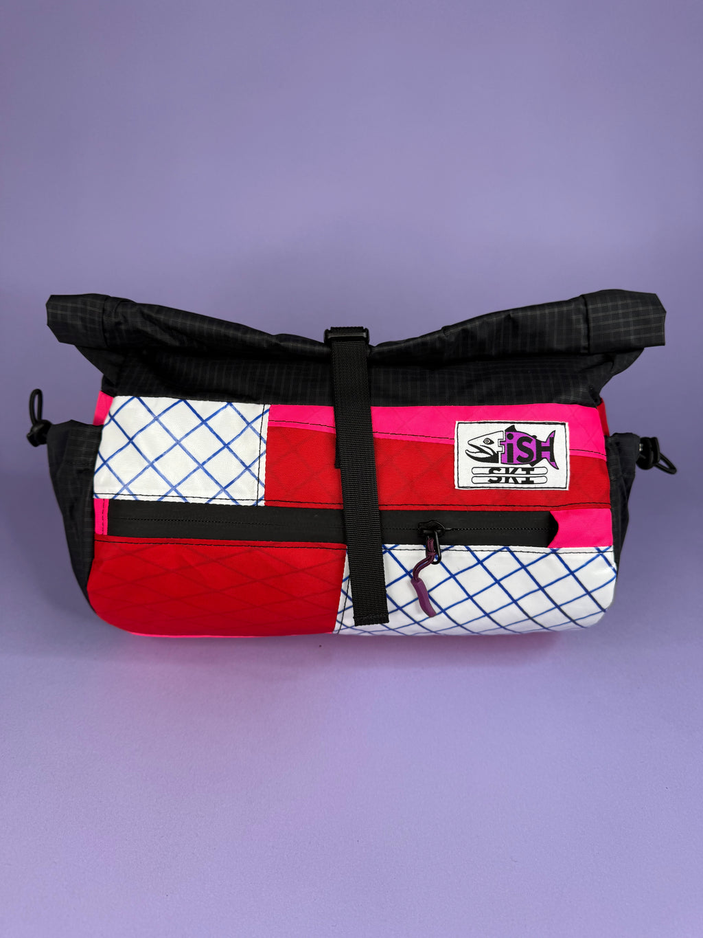 Pink/White Patchwork Fanny pack/ Handlebar bag