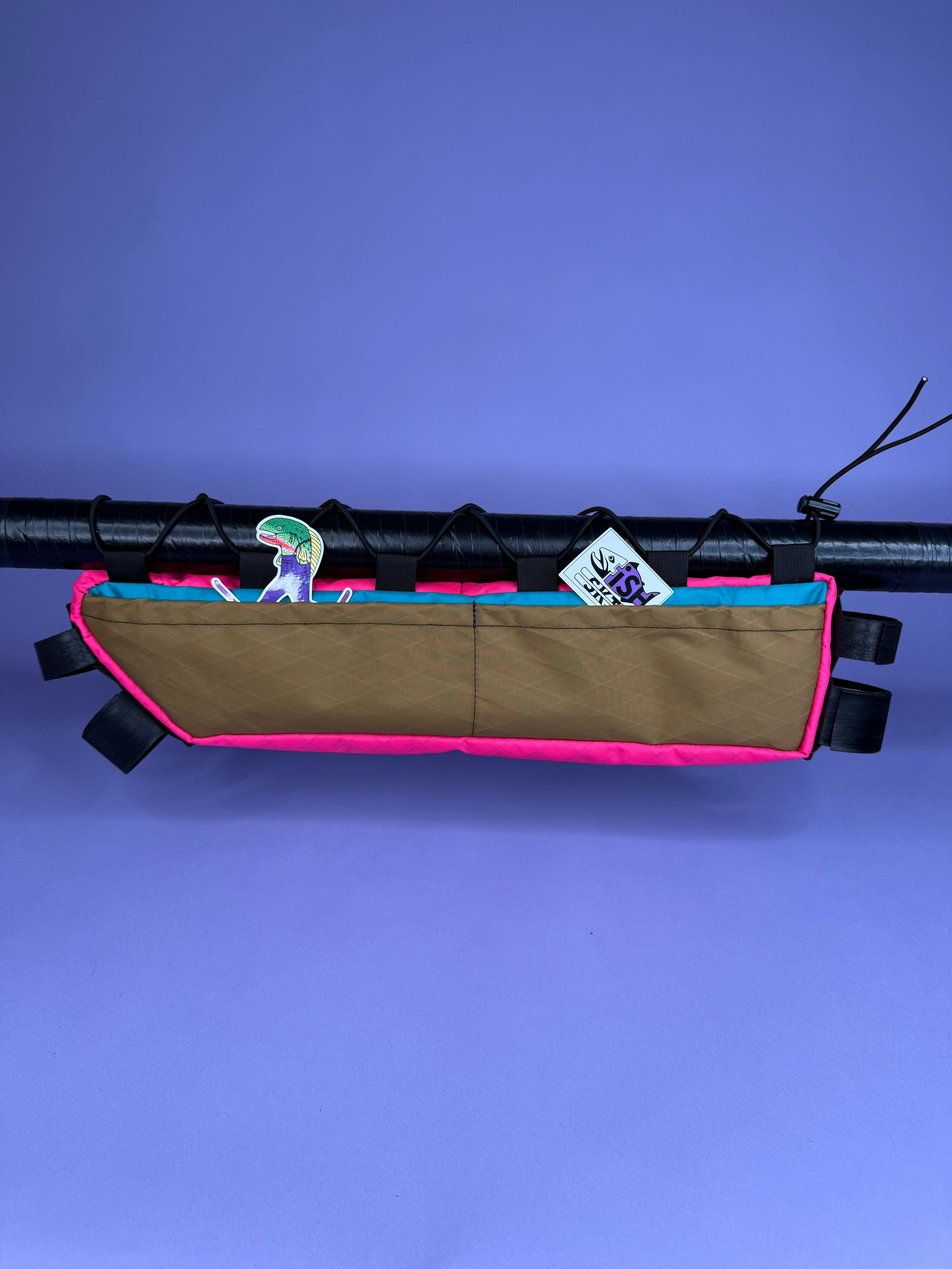 Teal/Brown Half Frame Bag