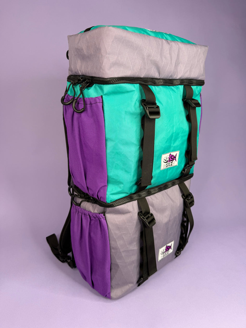 Purple/Teal Backpack Pannier