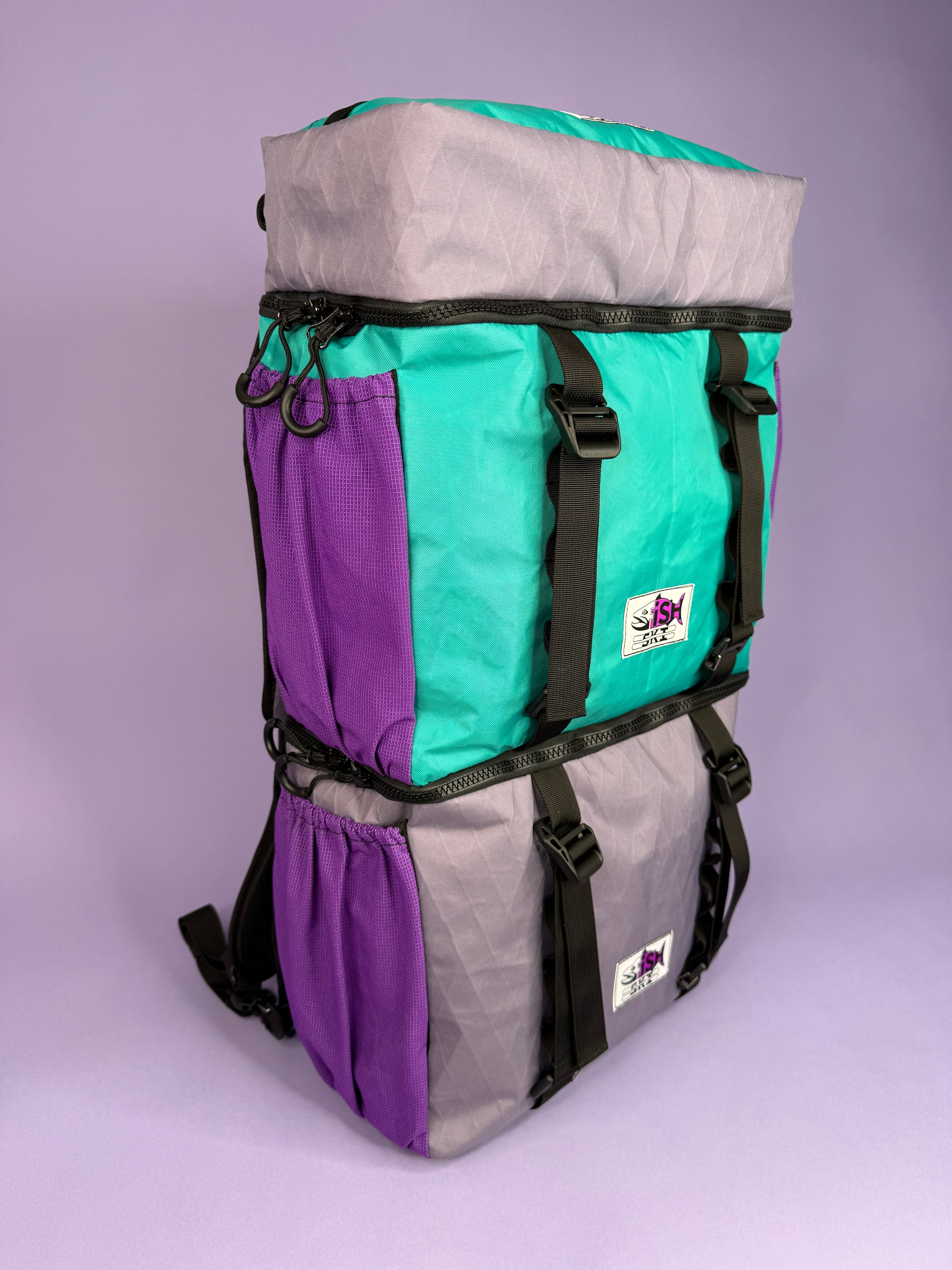 Purple/Teal Backpack Pannier