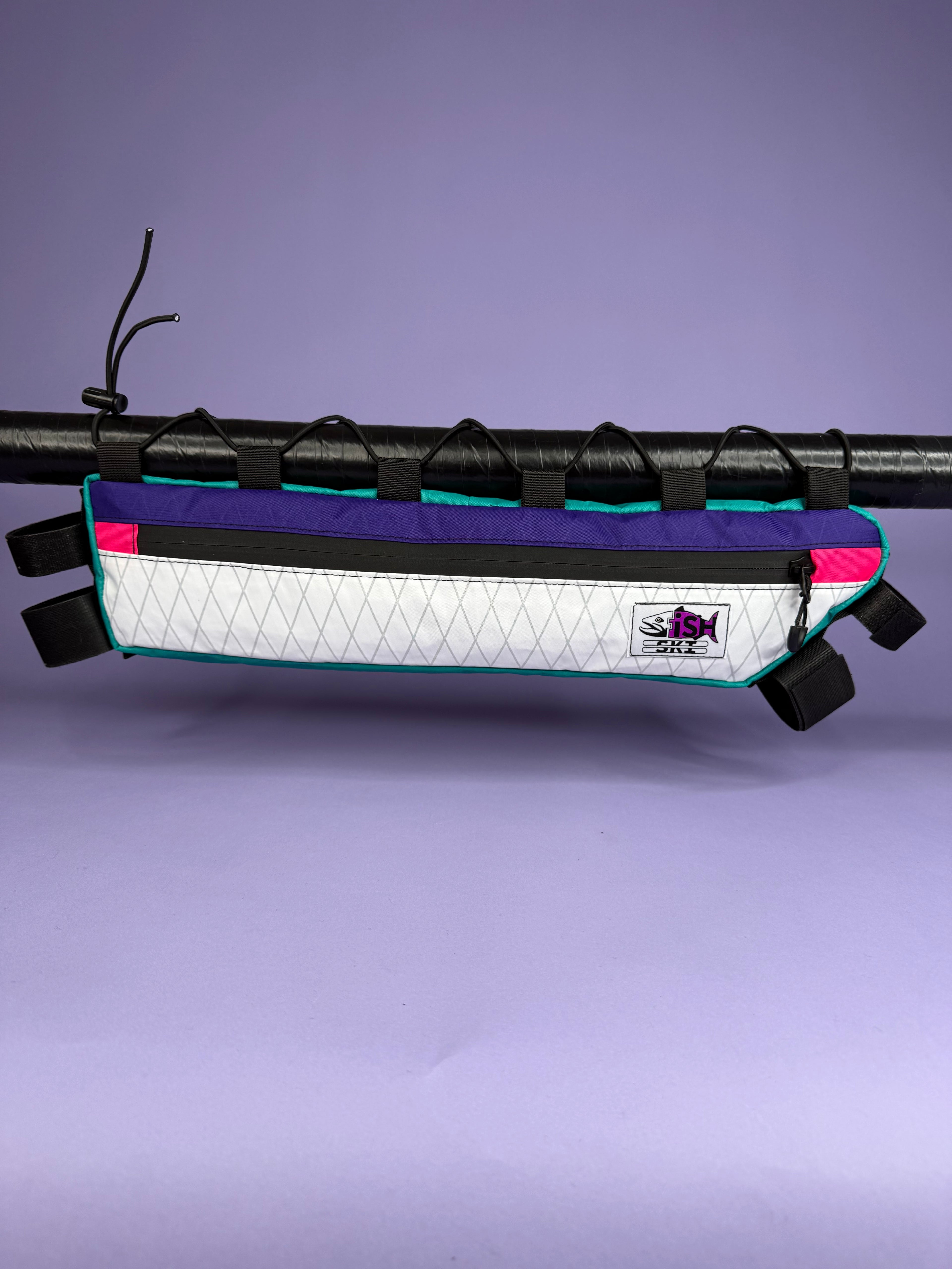 Purple/White Half Frame Bag