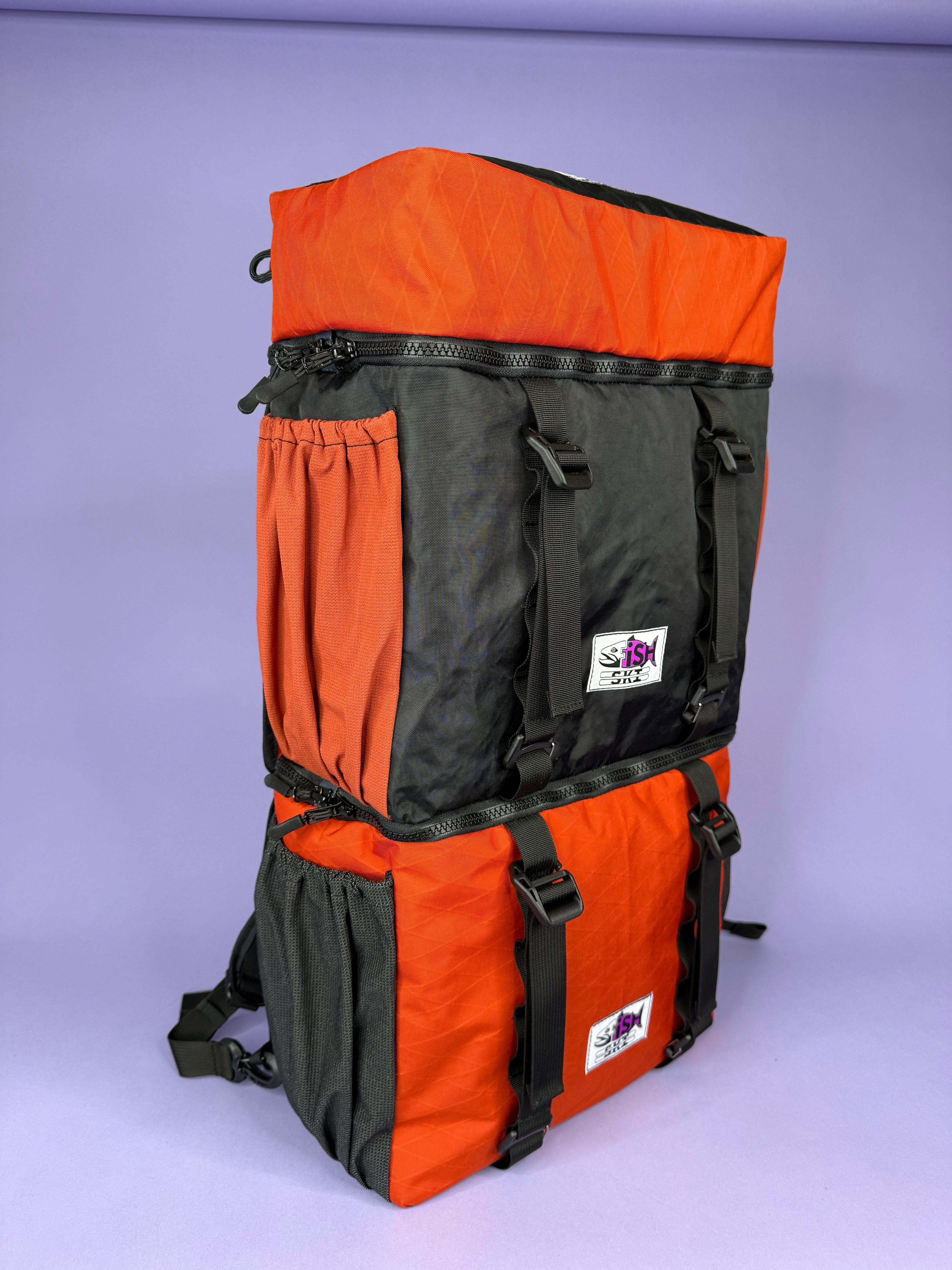 Red & Black Backpack Pannier