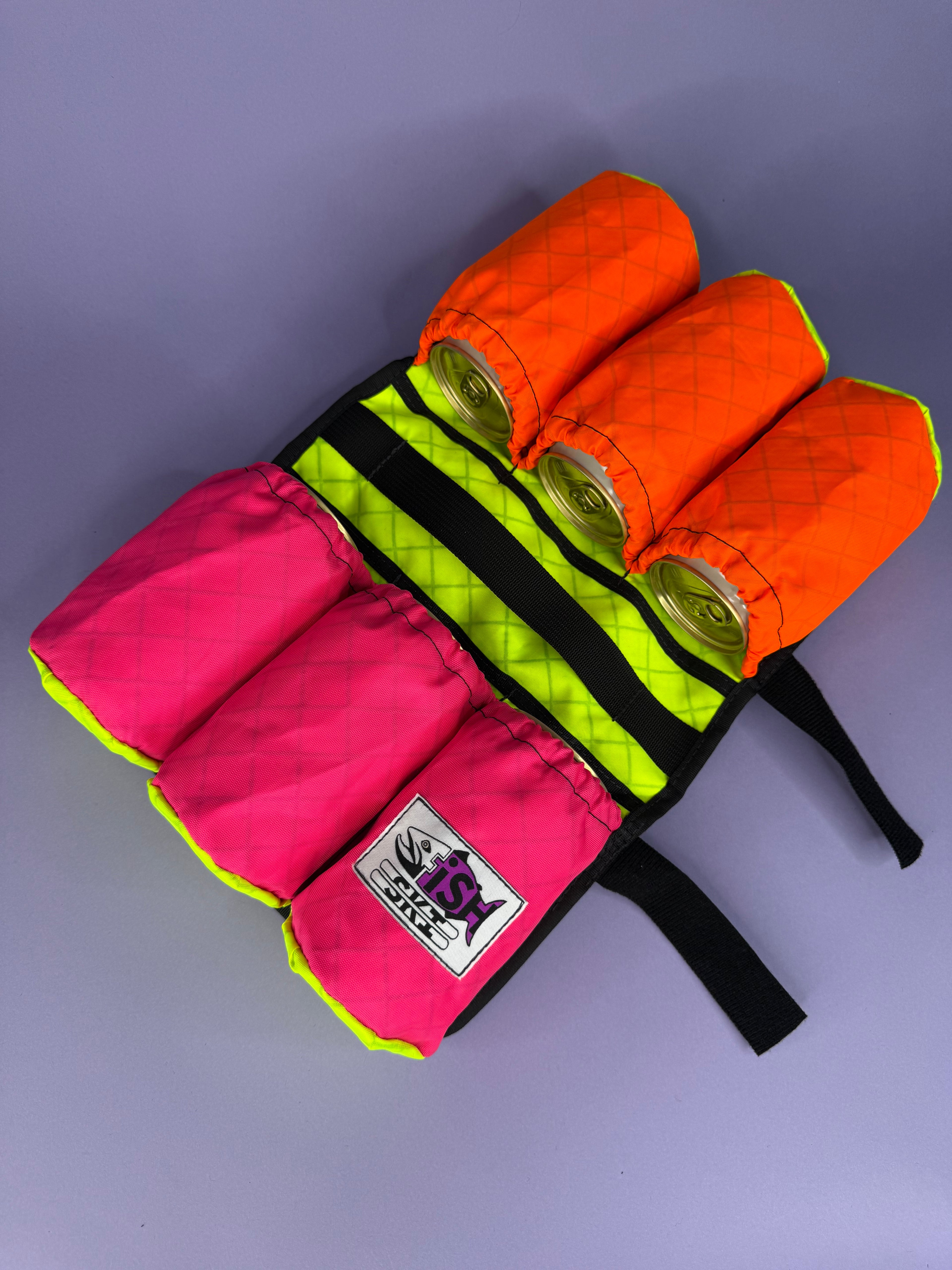 Pink/Orange 6-Pack Beverage Carrier
