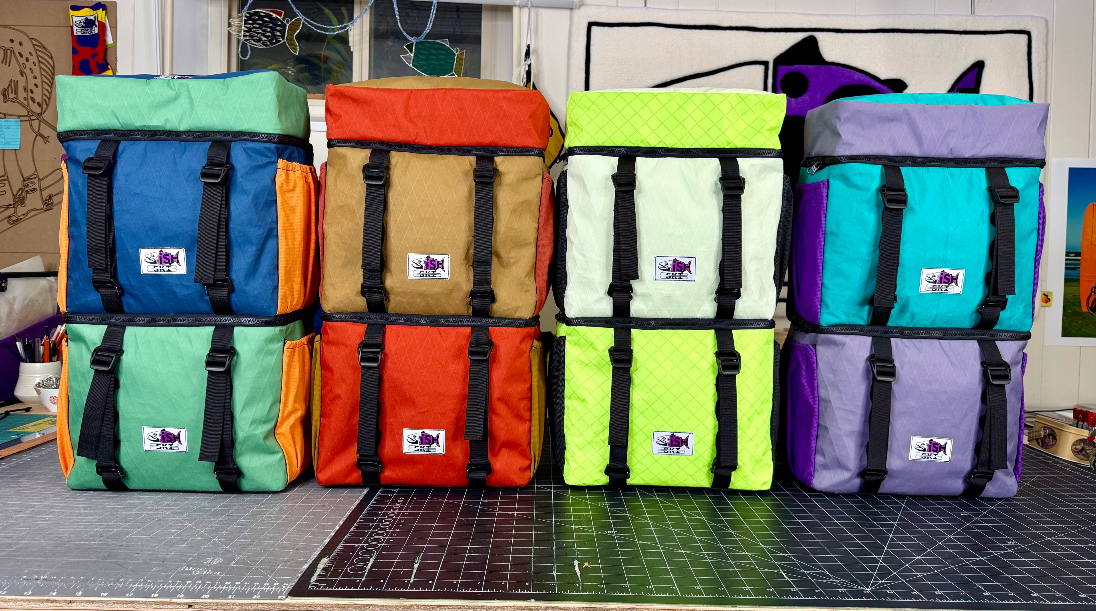 Purple/Teal Backpack Pannier