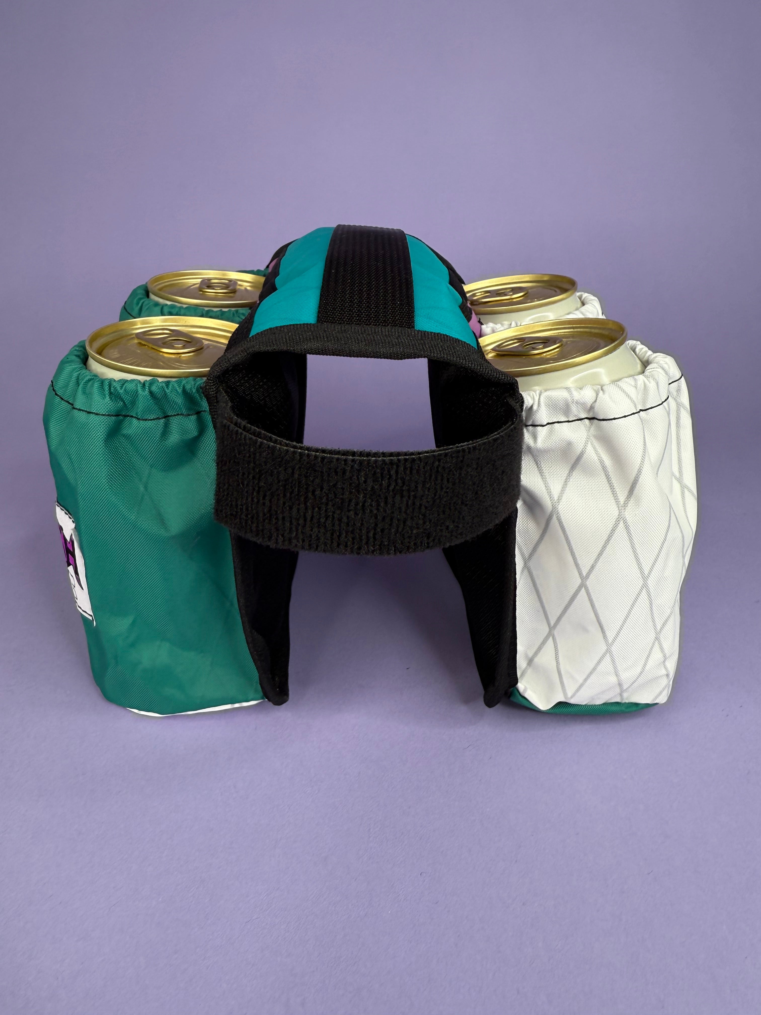 Green/White 4-Pack Beverage Carrier