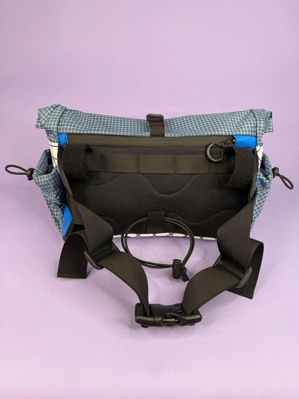 Blue/White Patchwork Fanny pack/ Handlebar bag