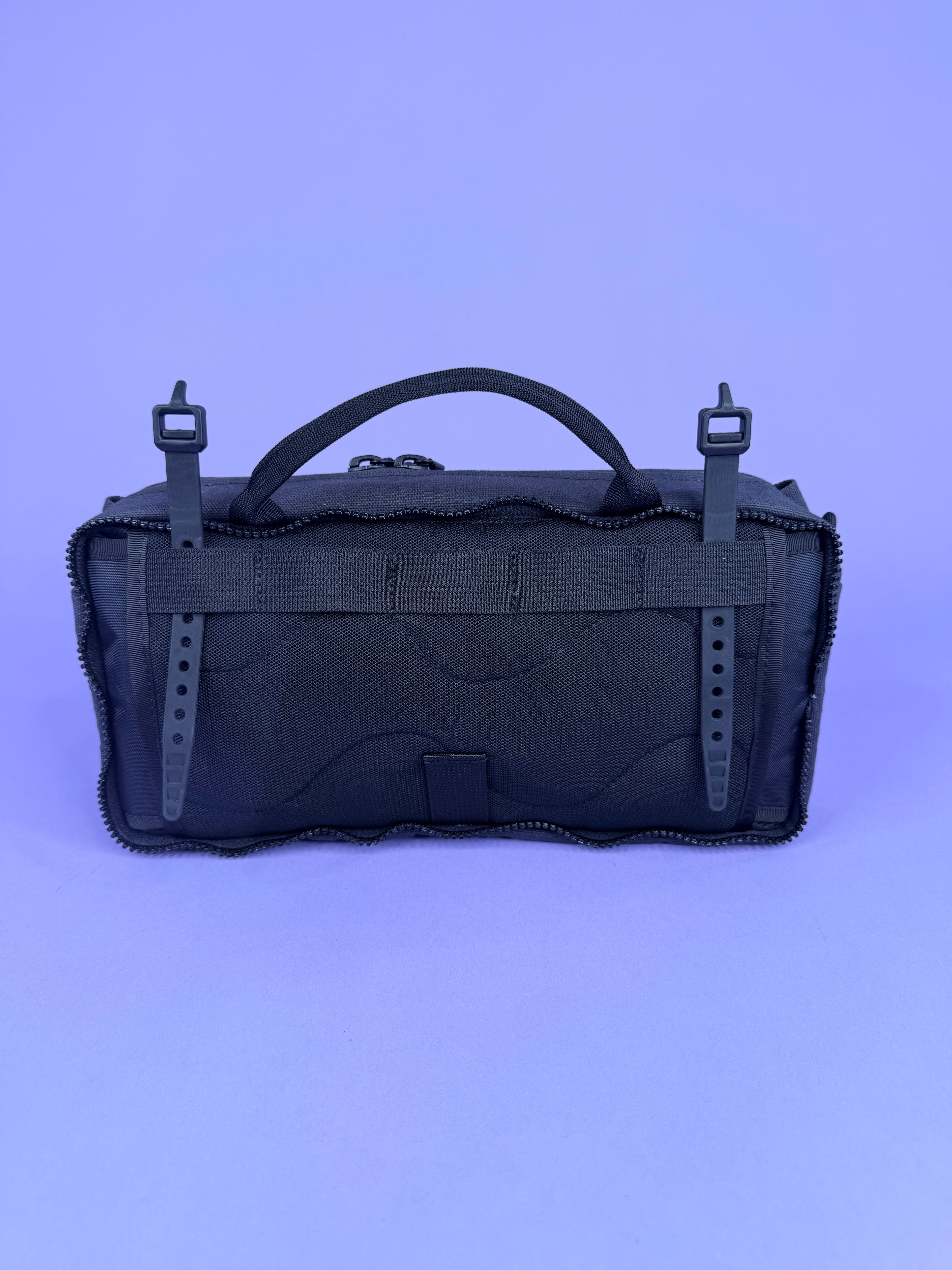 Grey/Blue Canvas Backpack Pannier