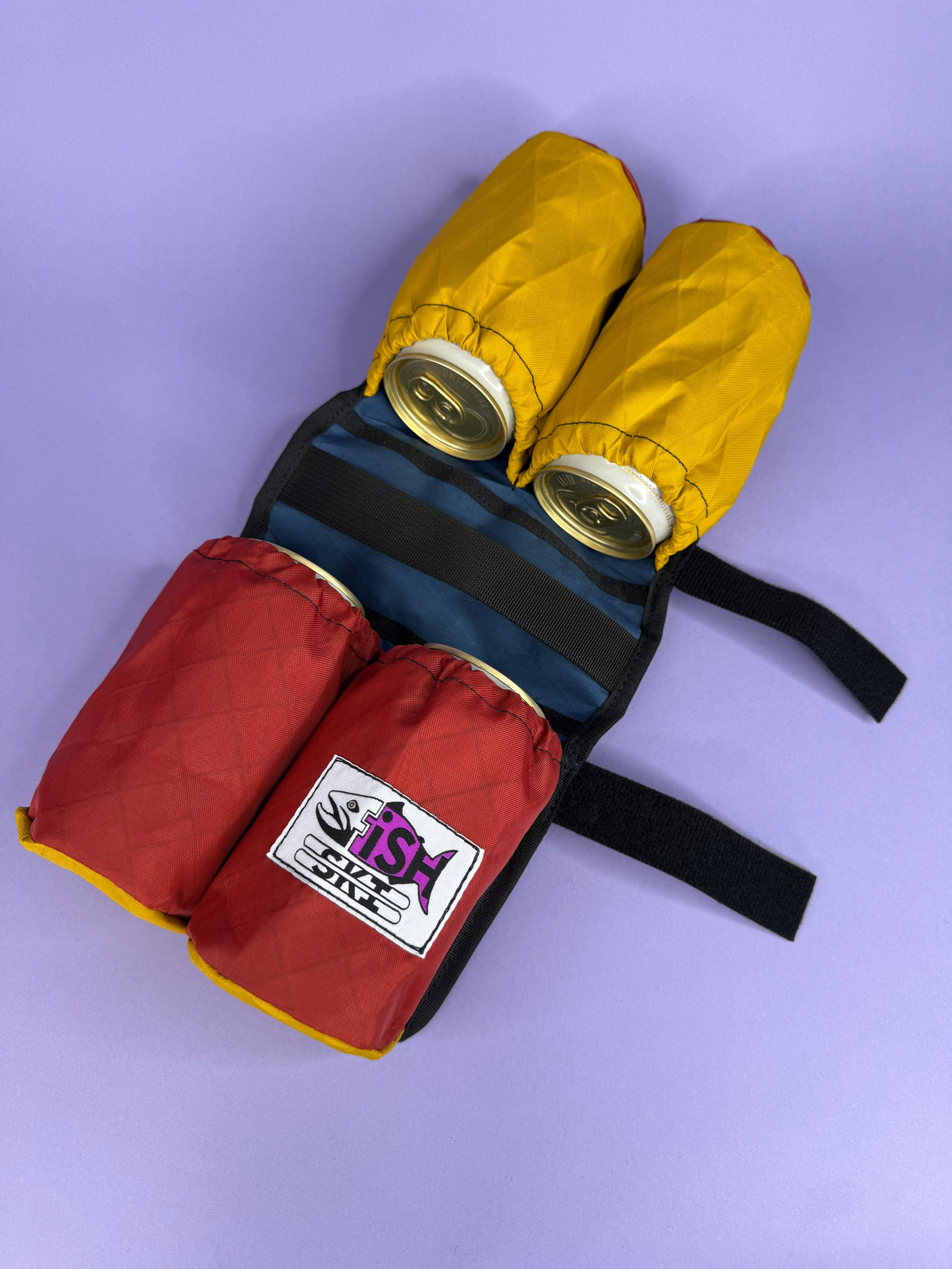 Brick/Goldenrod 4-Pack Beverage Carrier