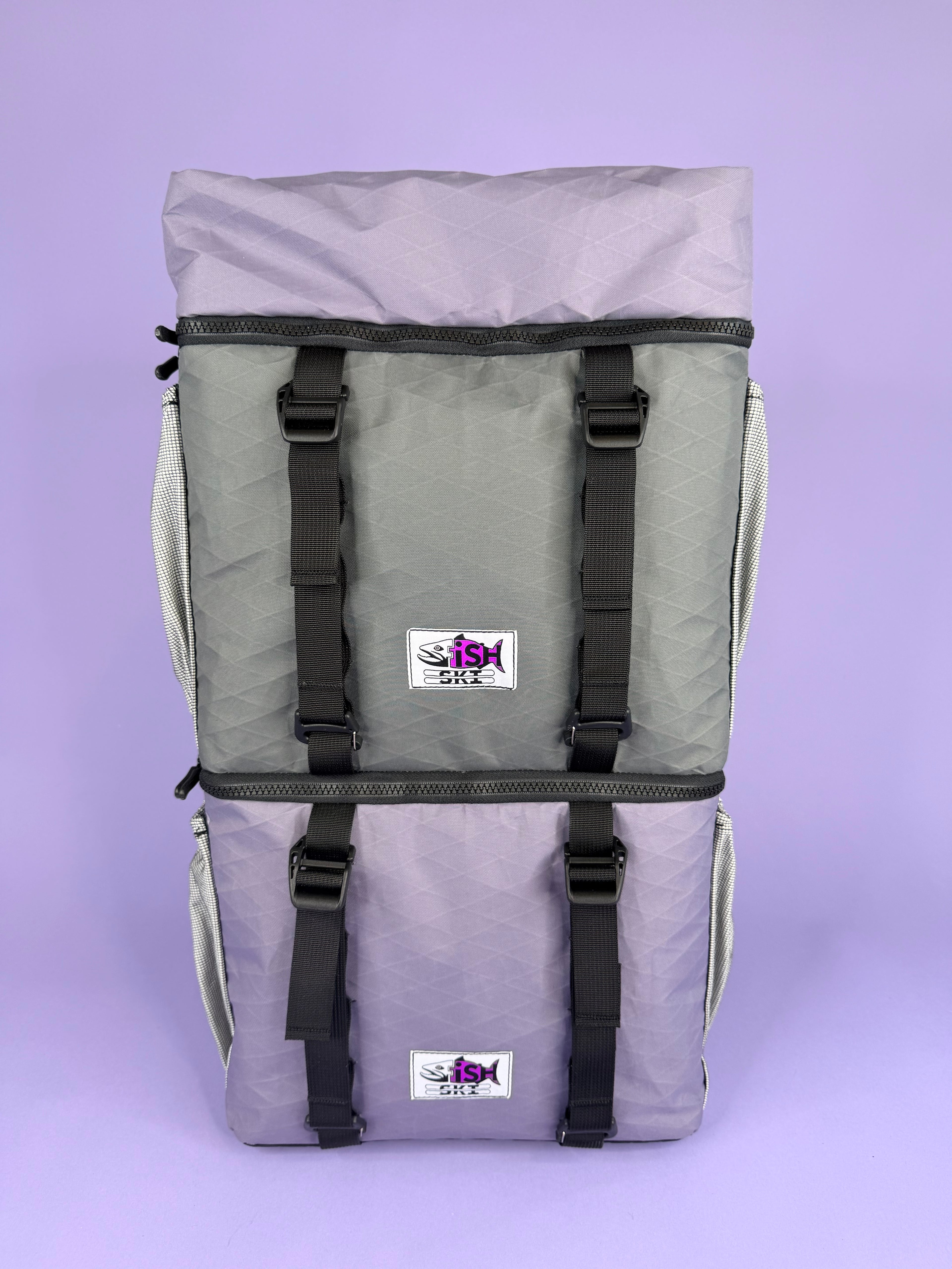 Purple/Grey Backpack Pannier