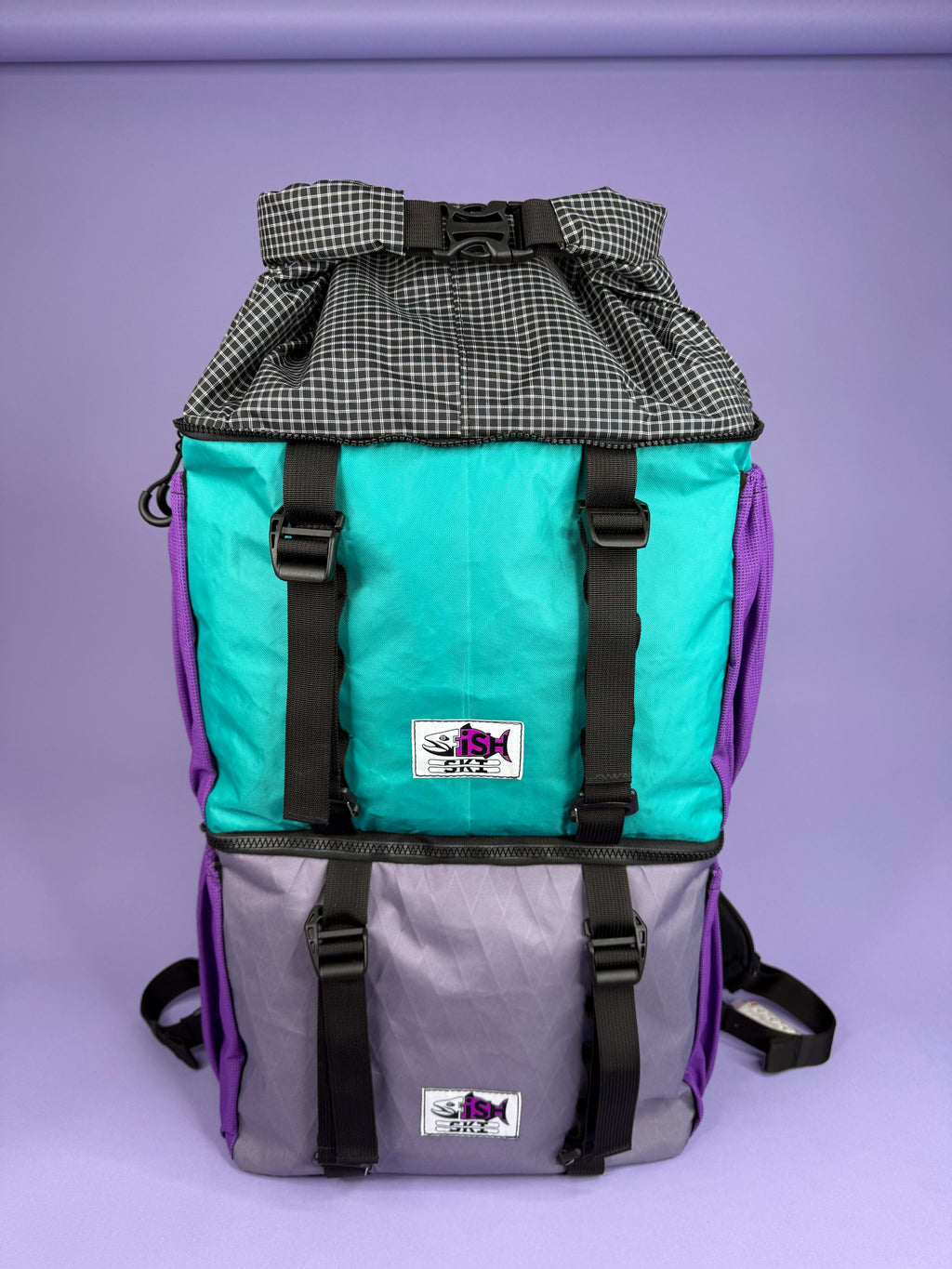 Purple/Teal Backpack Pannier