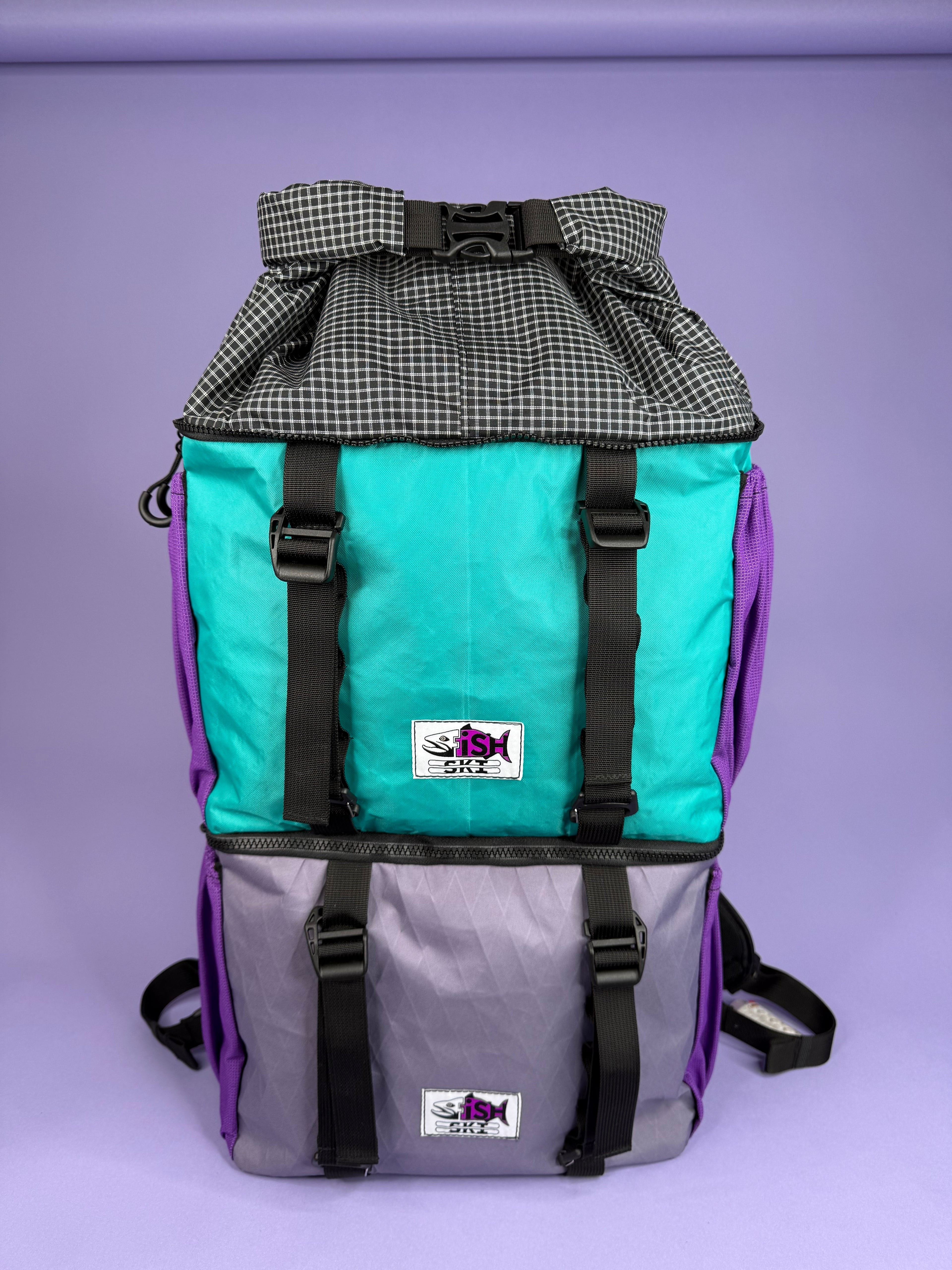 Purple/Teal Backpack Pannier