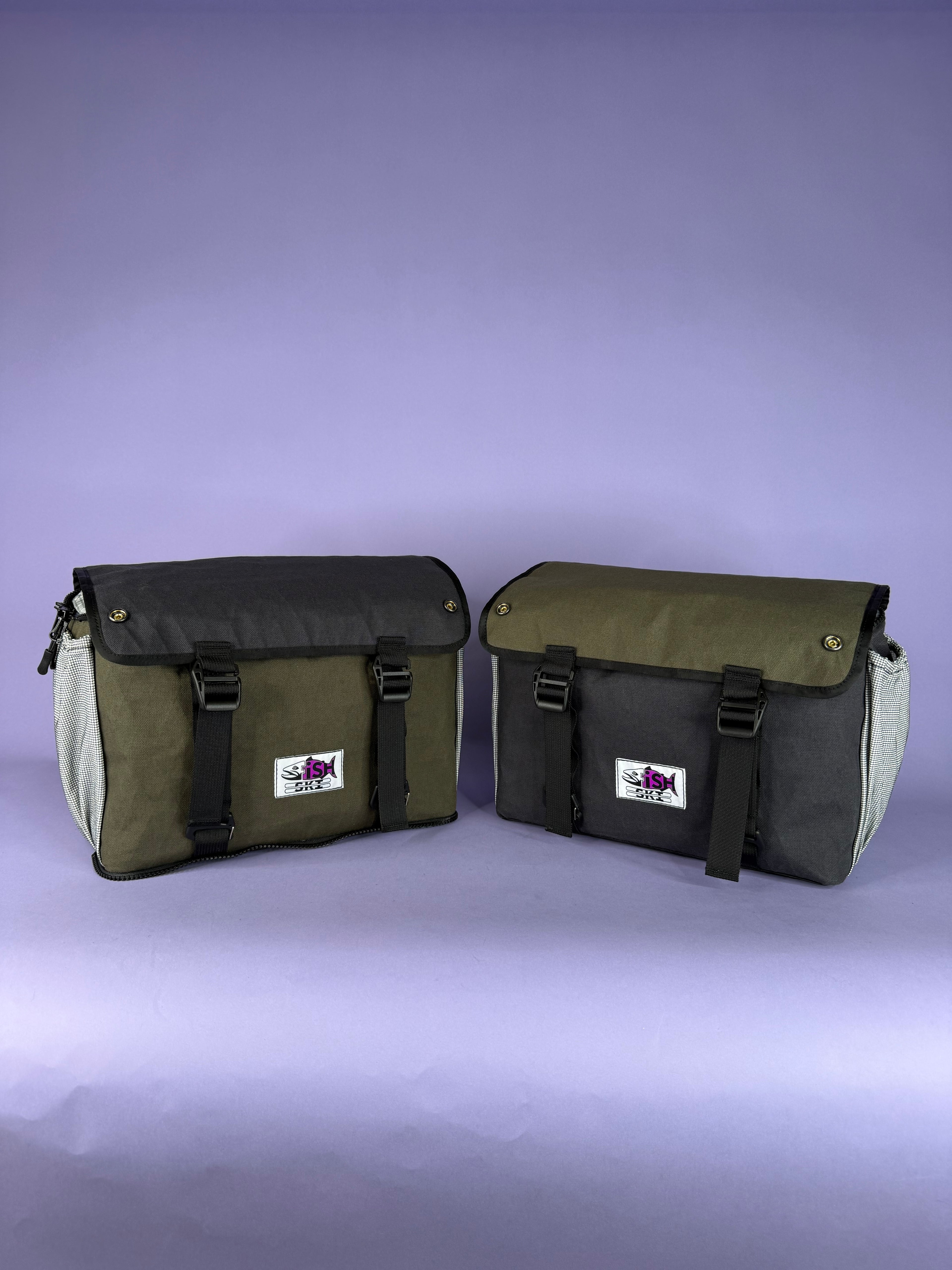 Black & Green Backpack Pannier