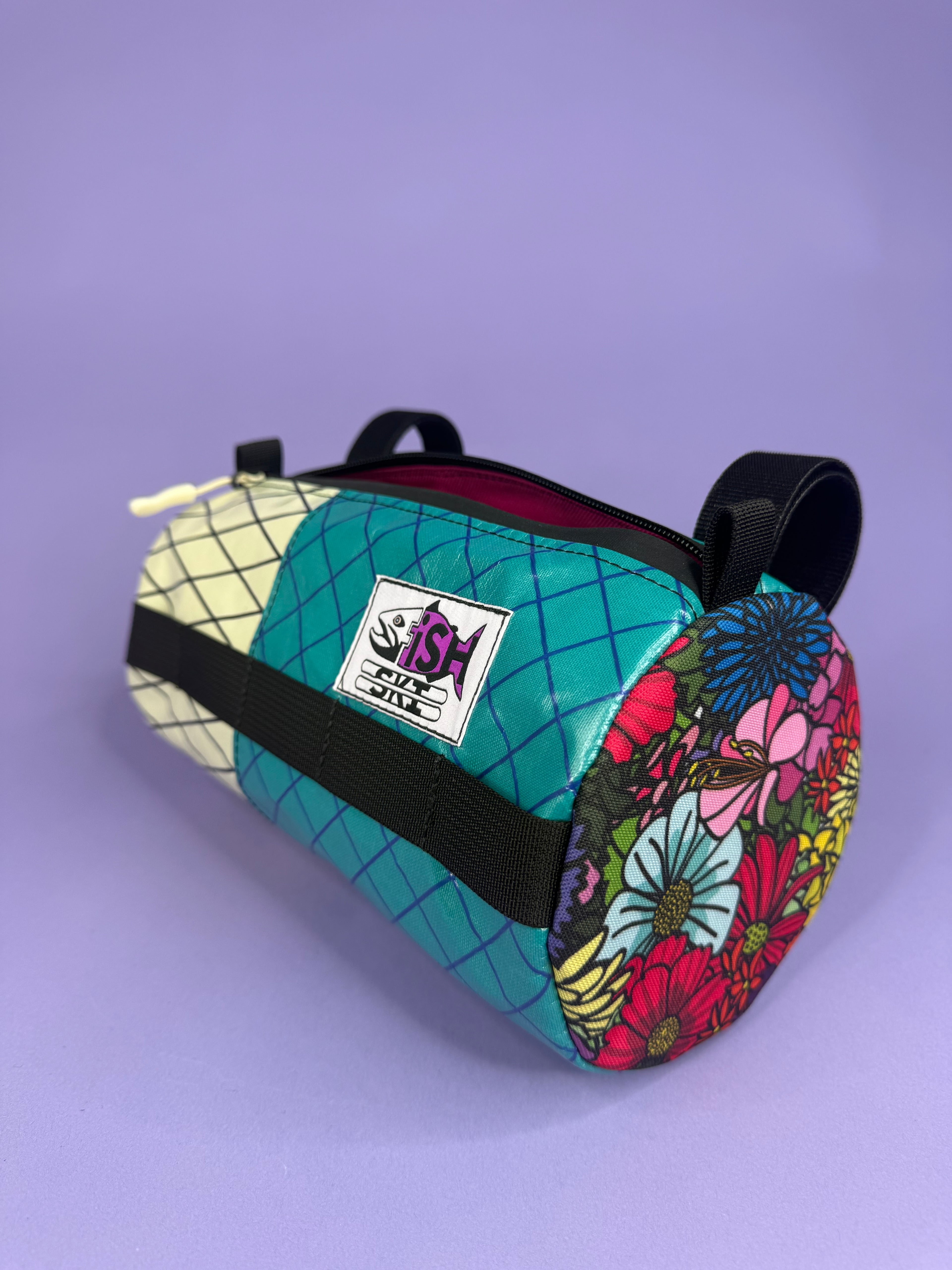 Teal X Patchwork 10" Handlebar Burrito