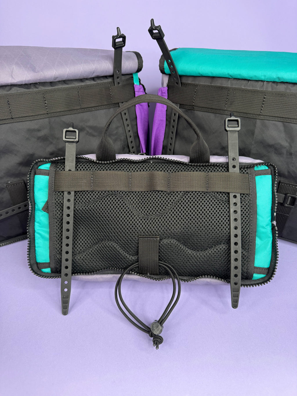 Purple/Teal Backpack Pannier