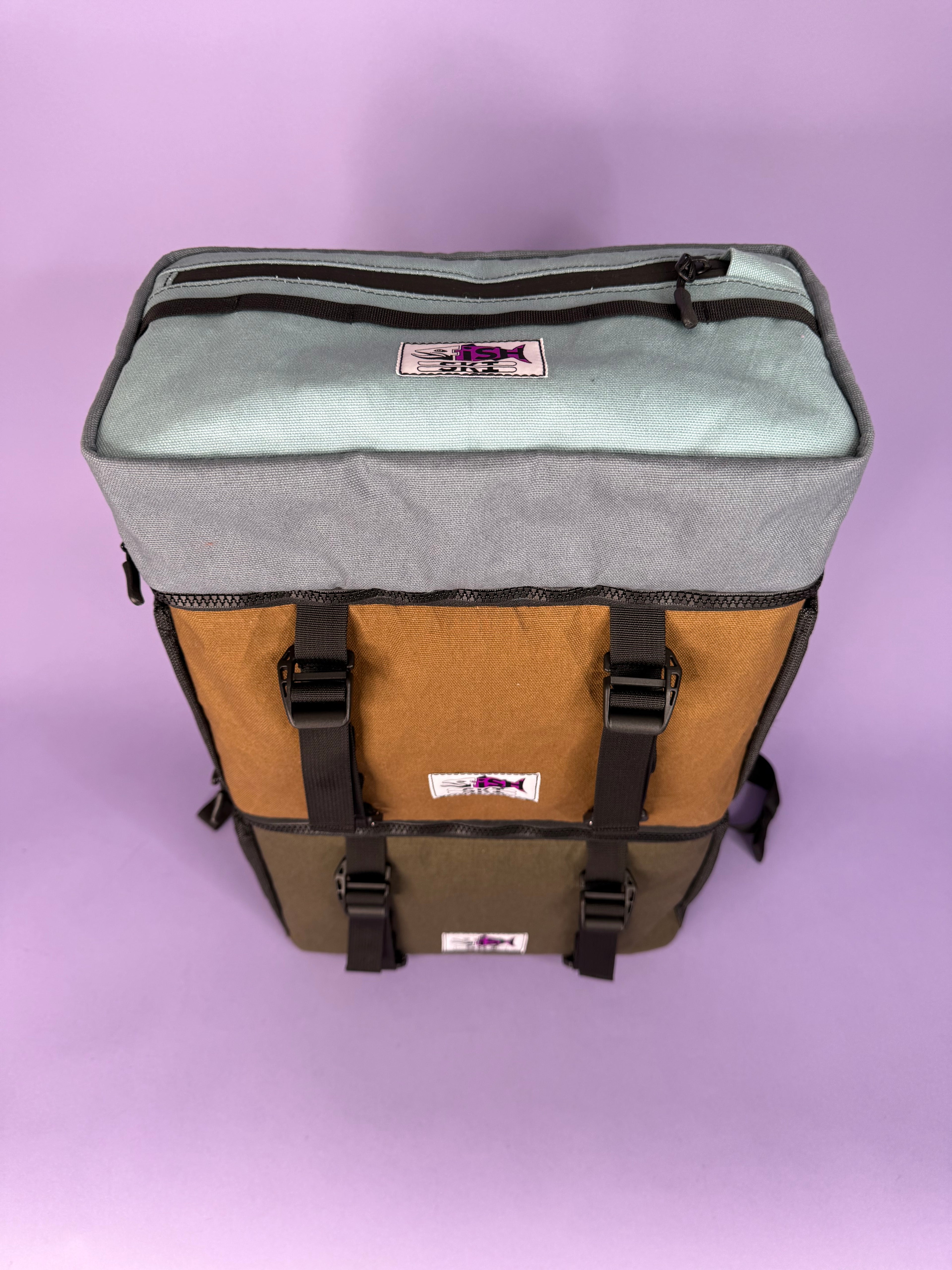 Forest Green/Brown Backpack Pannier