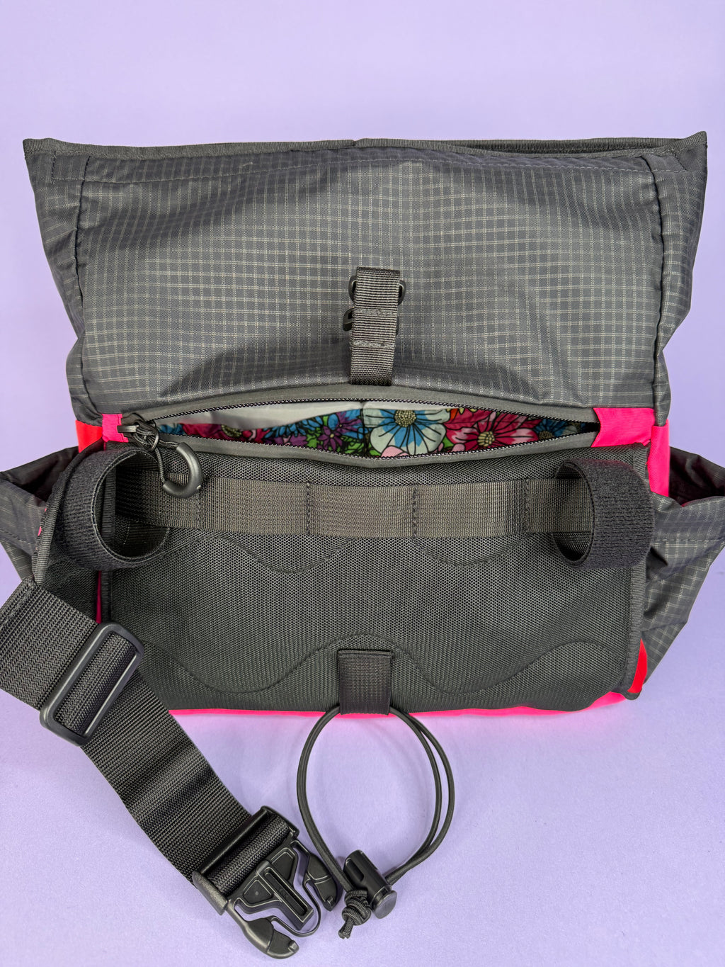Pink/White Patchwork Fanny pack/ Handlebar bag
