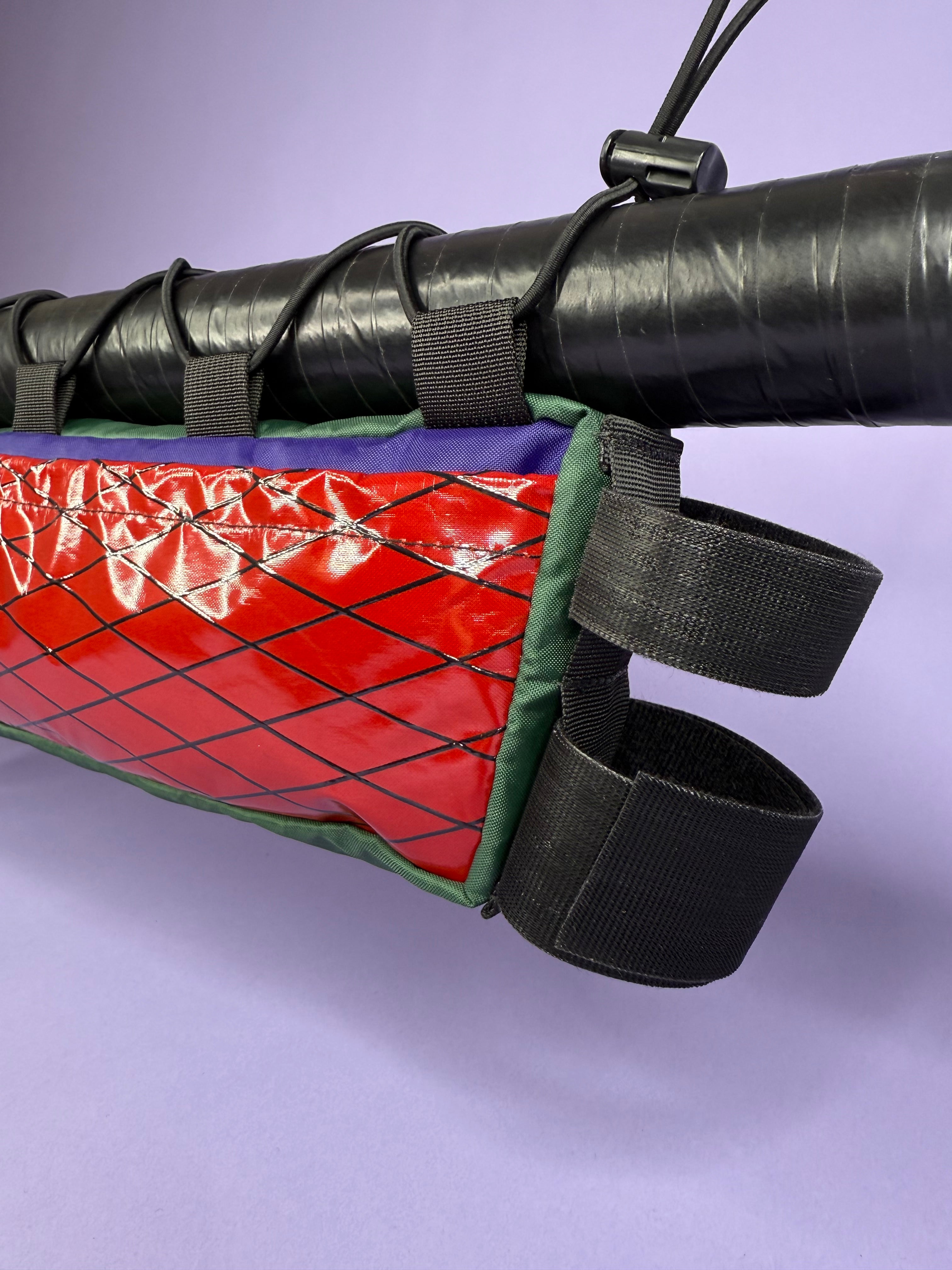 Red X/Purple Half Frame Bag