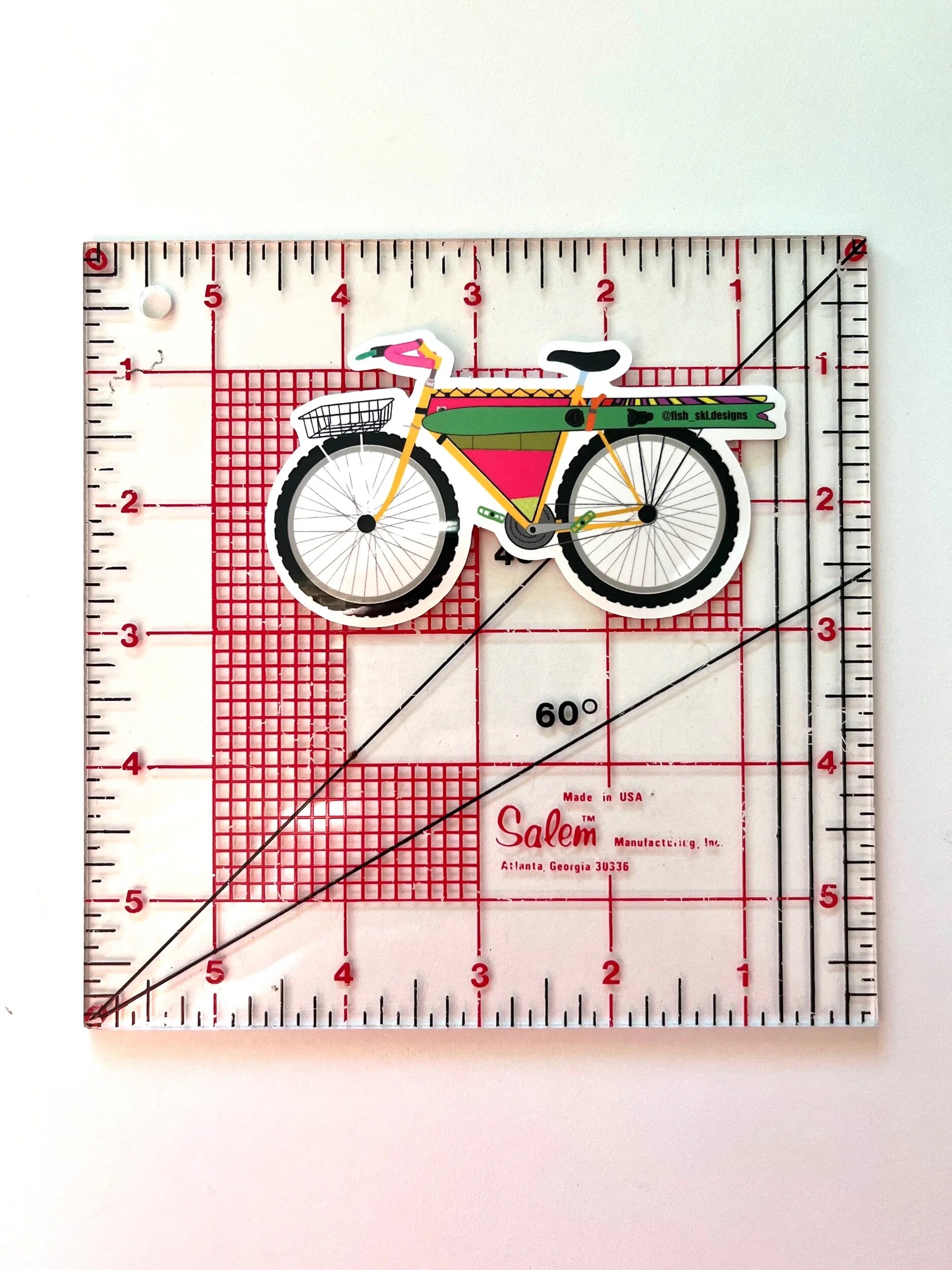 Yellow bike sticker