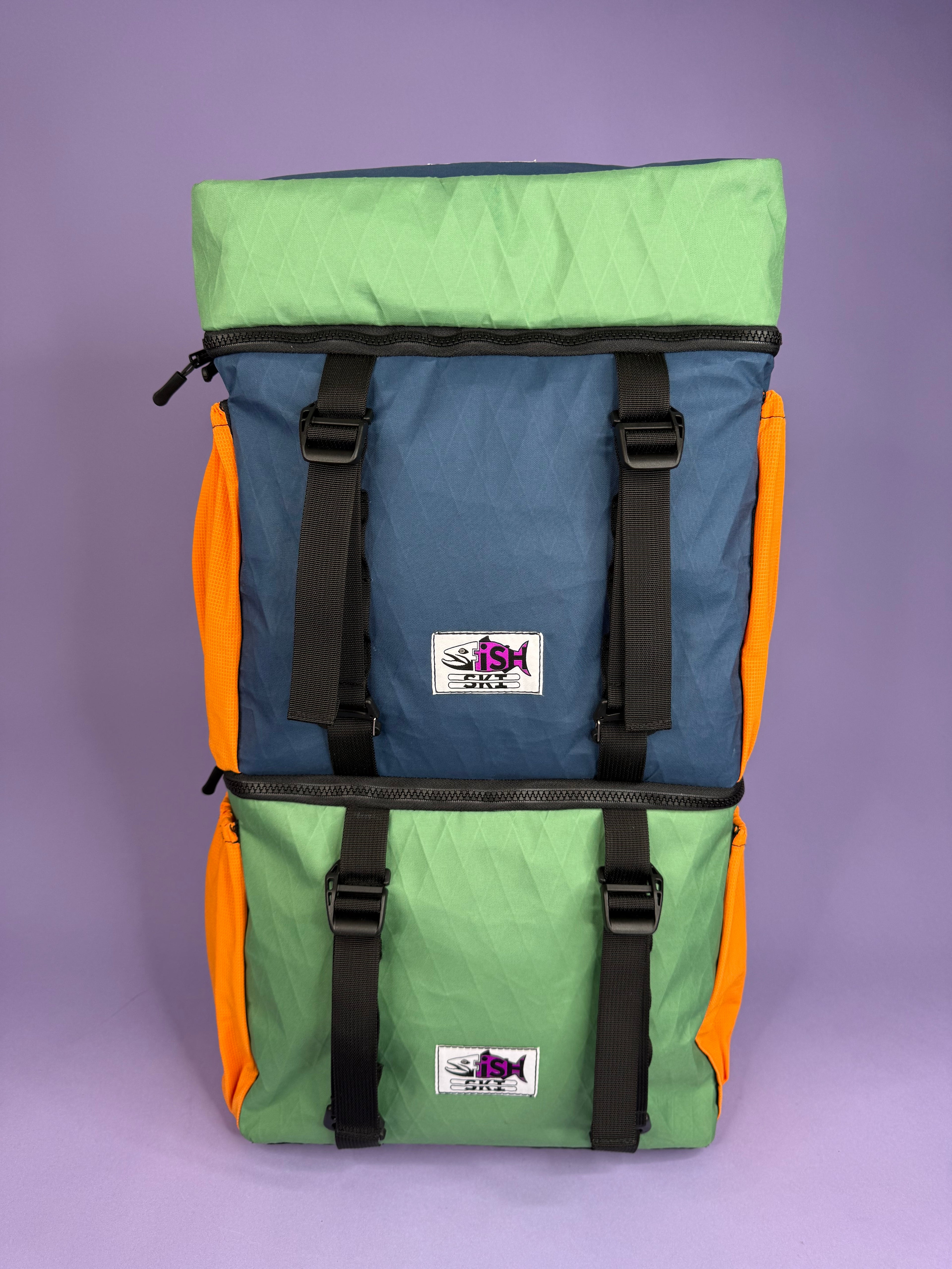 Blue/Green Backpack Pannier