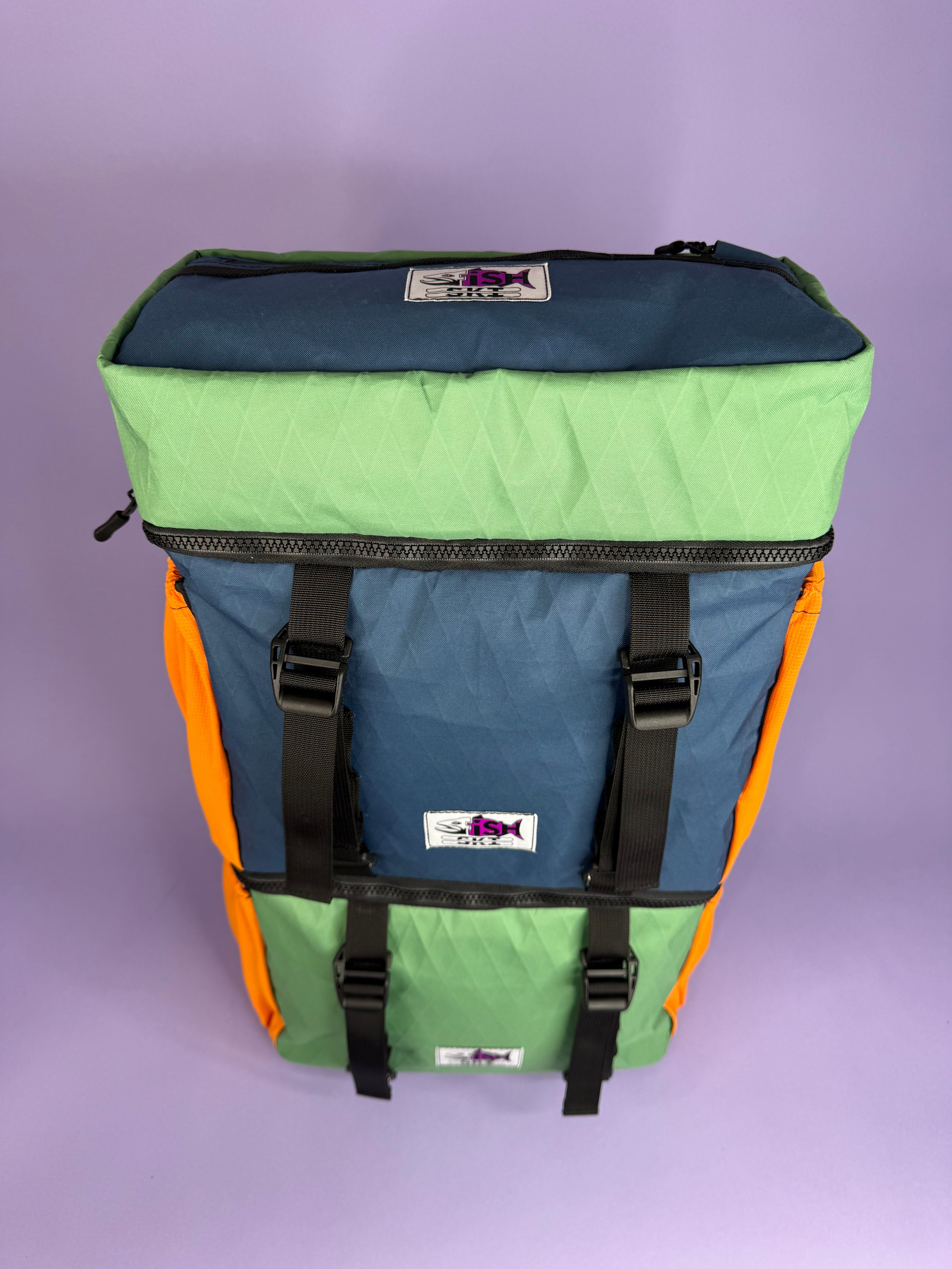 Blue/Green Backpack Pannier