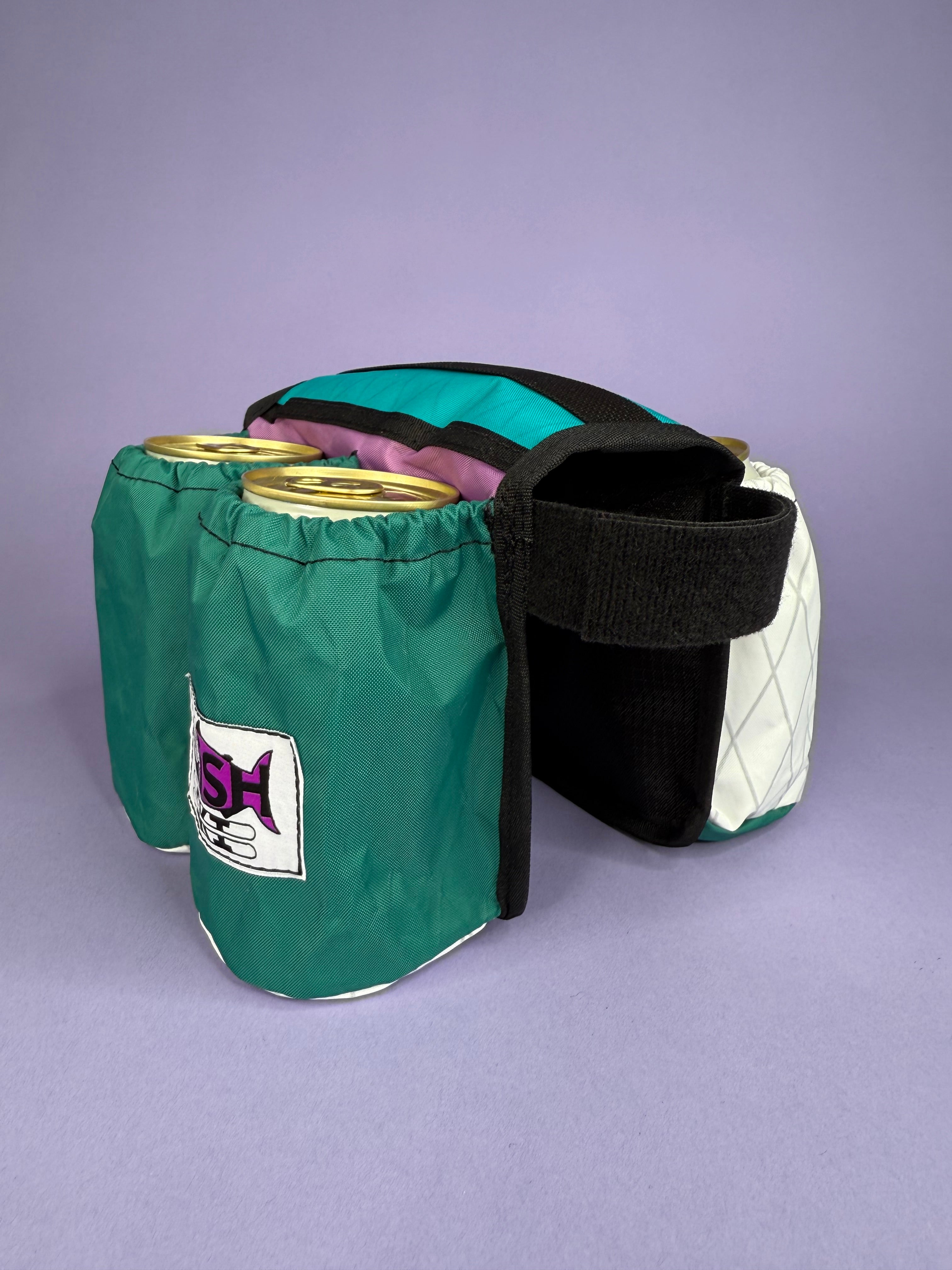 Green/White 4-Pack Beverage Carrier