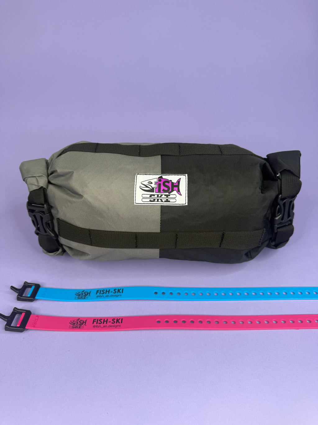 Grey/Black Double Roll Bag