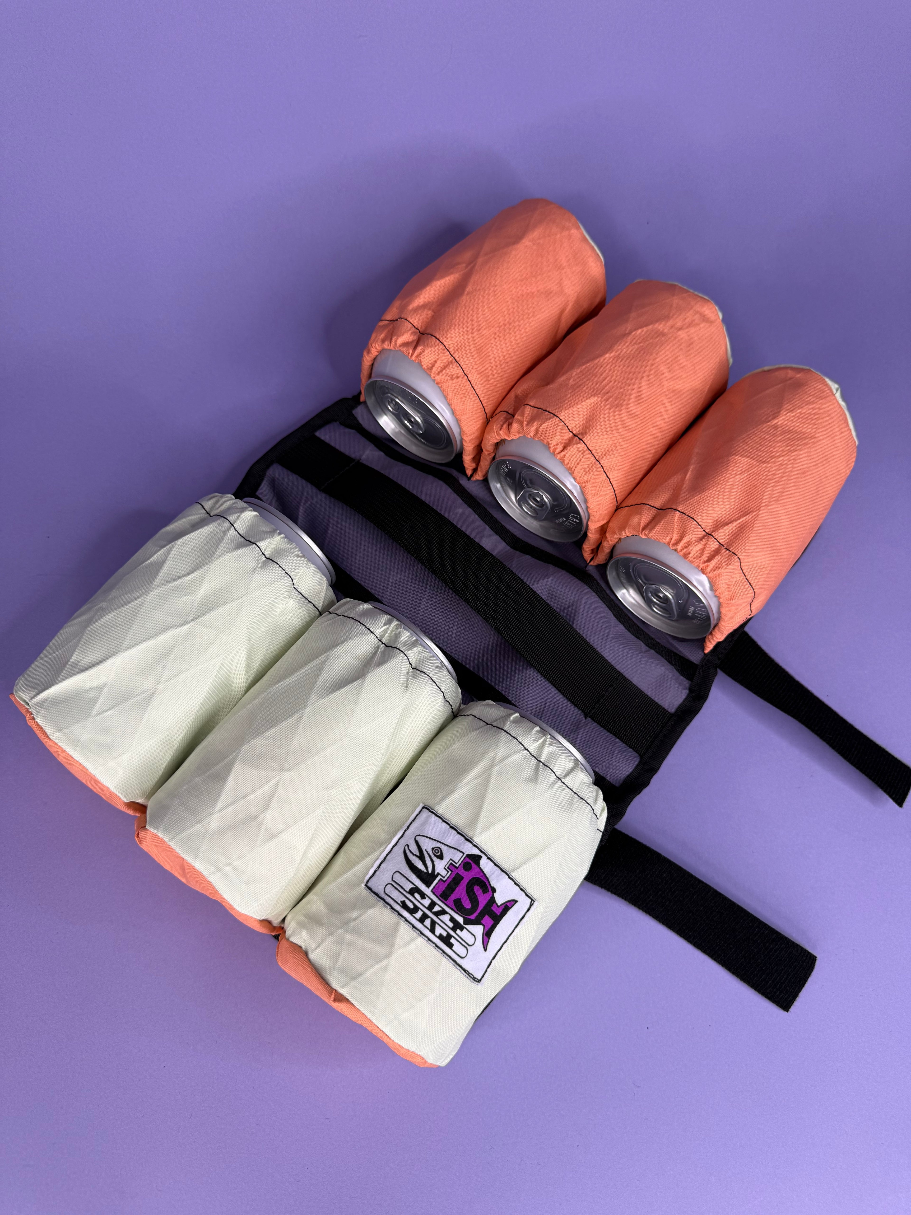 Seafoam/Coral 6-Pack Beverage Carrier