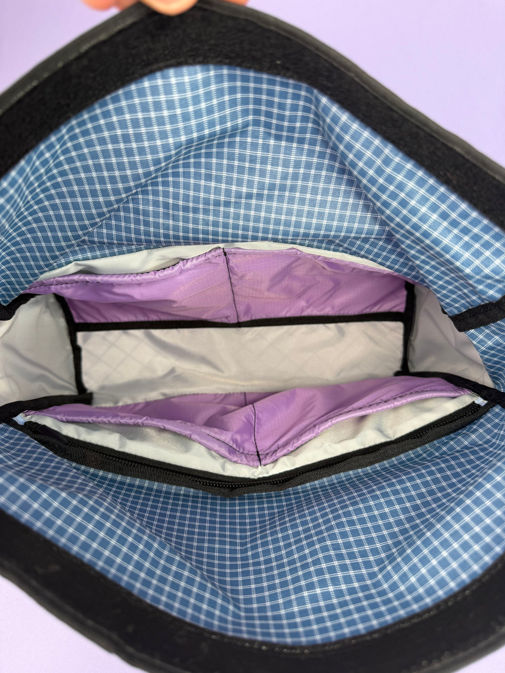 Blue/White Patchwork Fanny pack/ Handlebar bag