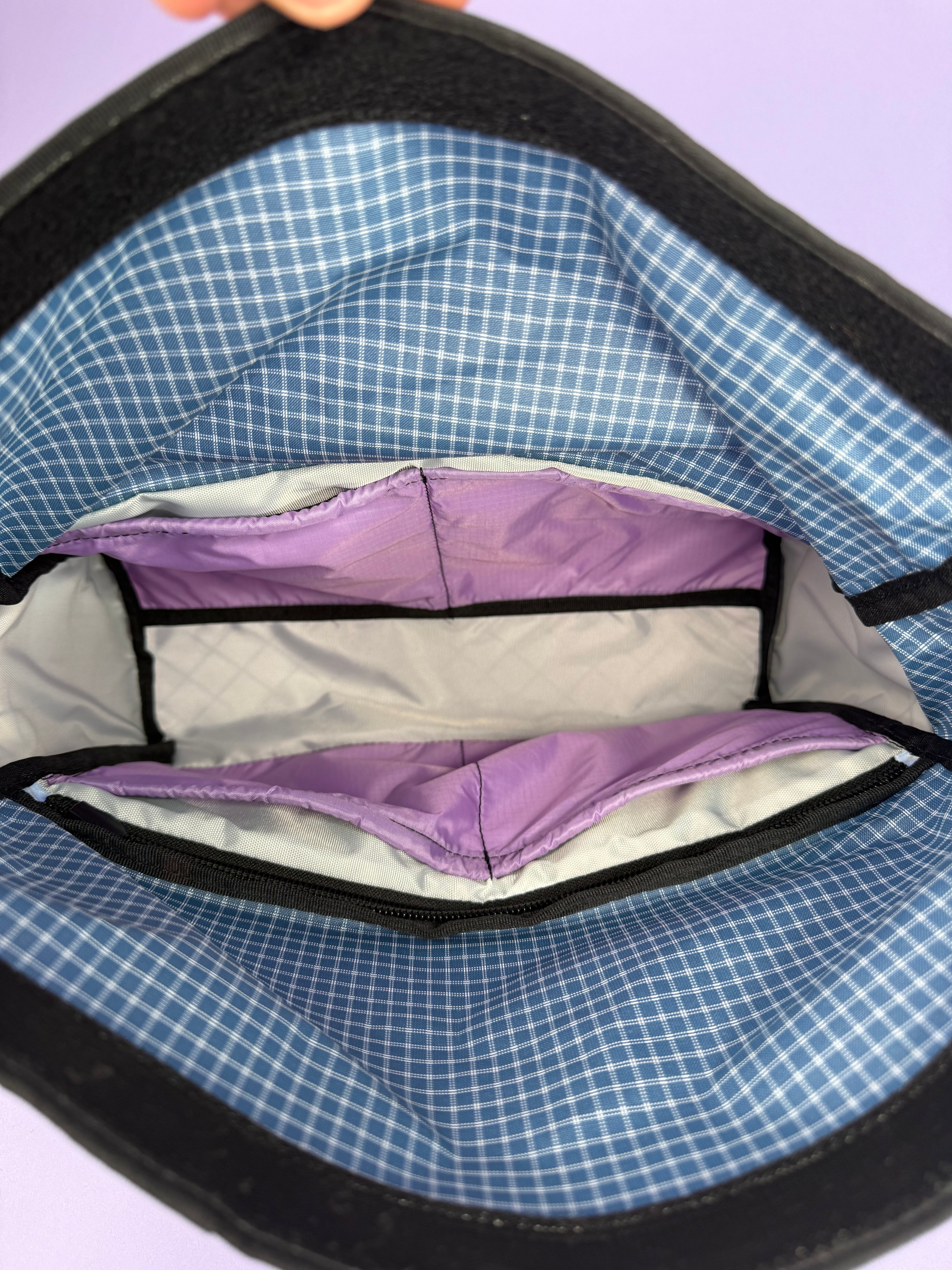 Blue/White Patchwork Fanny pack/ Handlebar bag