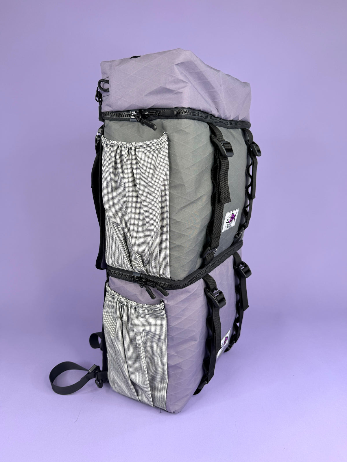 Purple/Grey Backpack Pannier