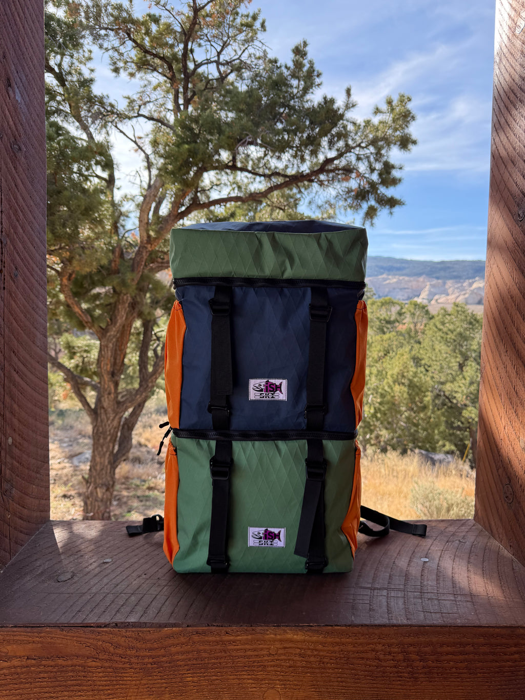 Blue/Green Backpack Pannier