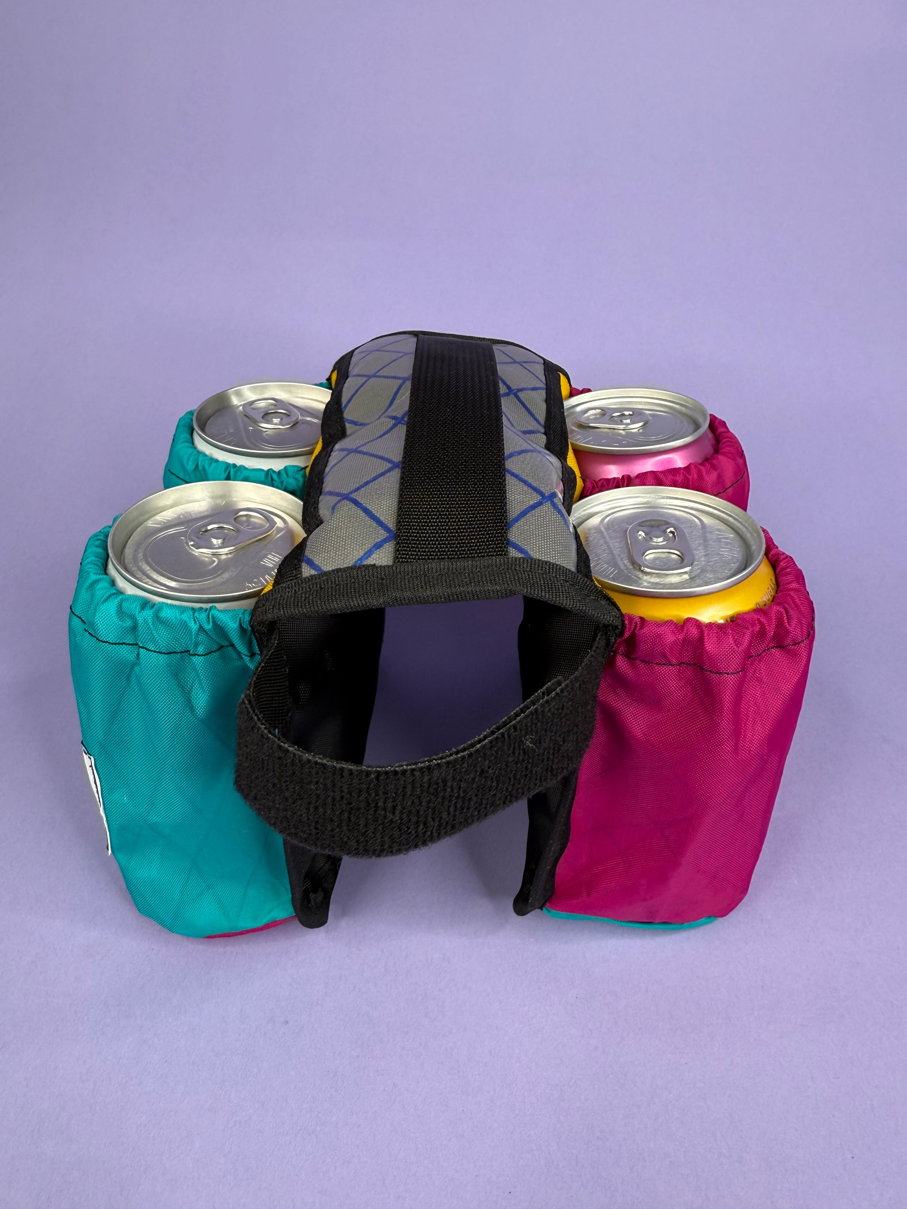 Teal/Fuchsia 4-Pack Beverage Carrier