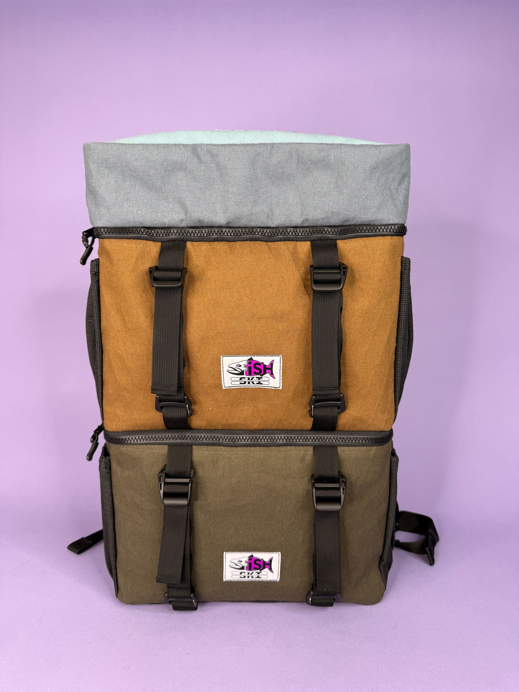 Forest Green/Brown Backpack Pannier